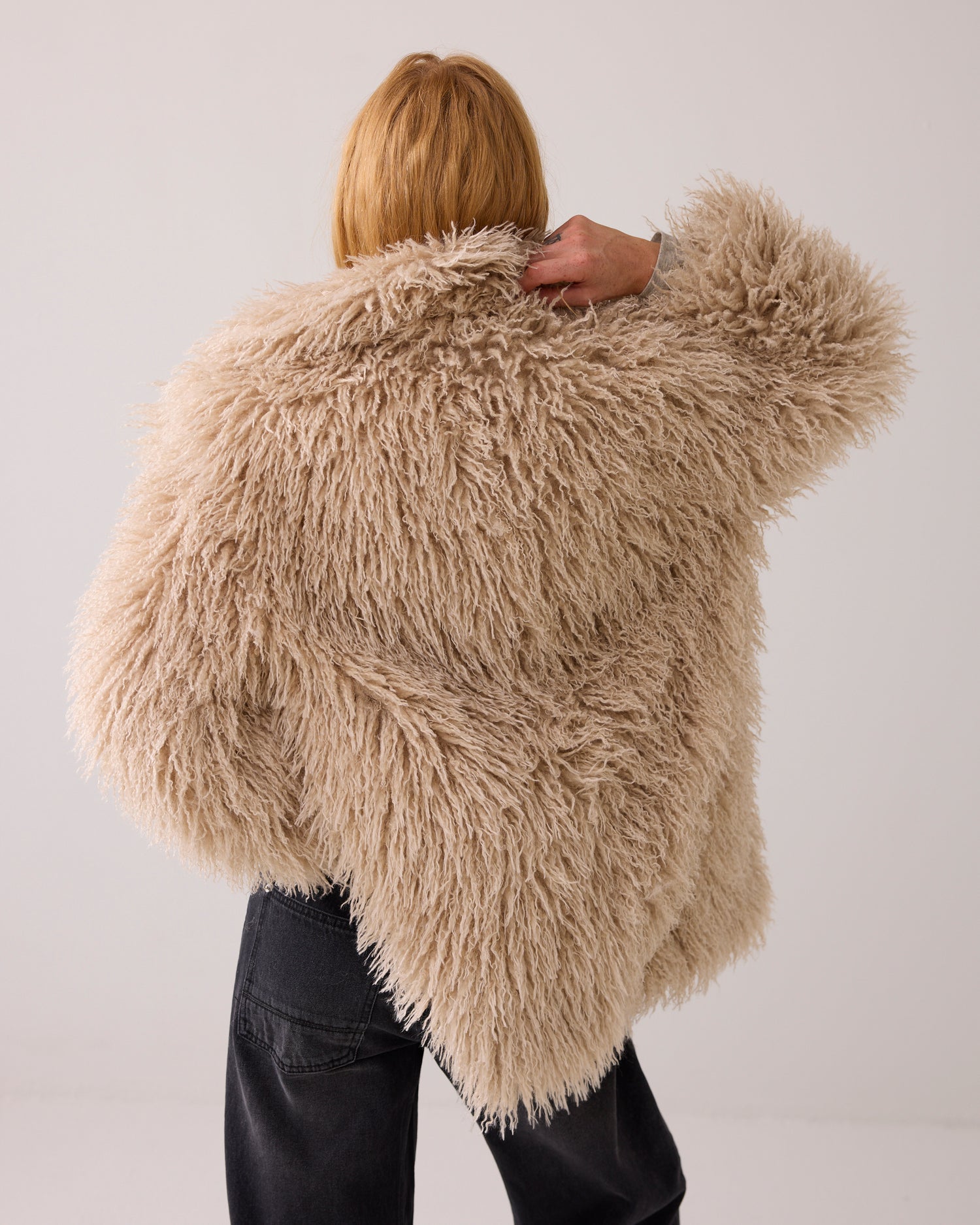 Afghaanse faux fur jas