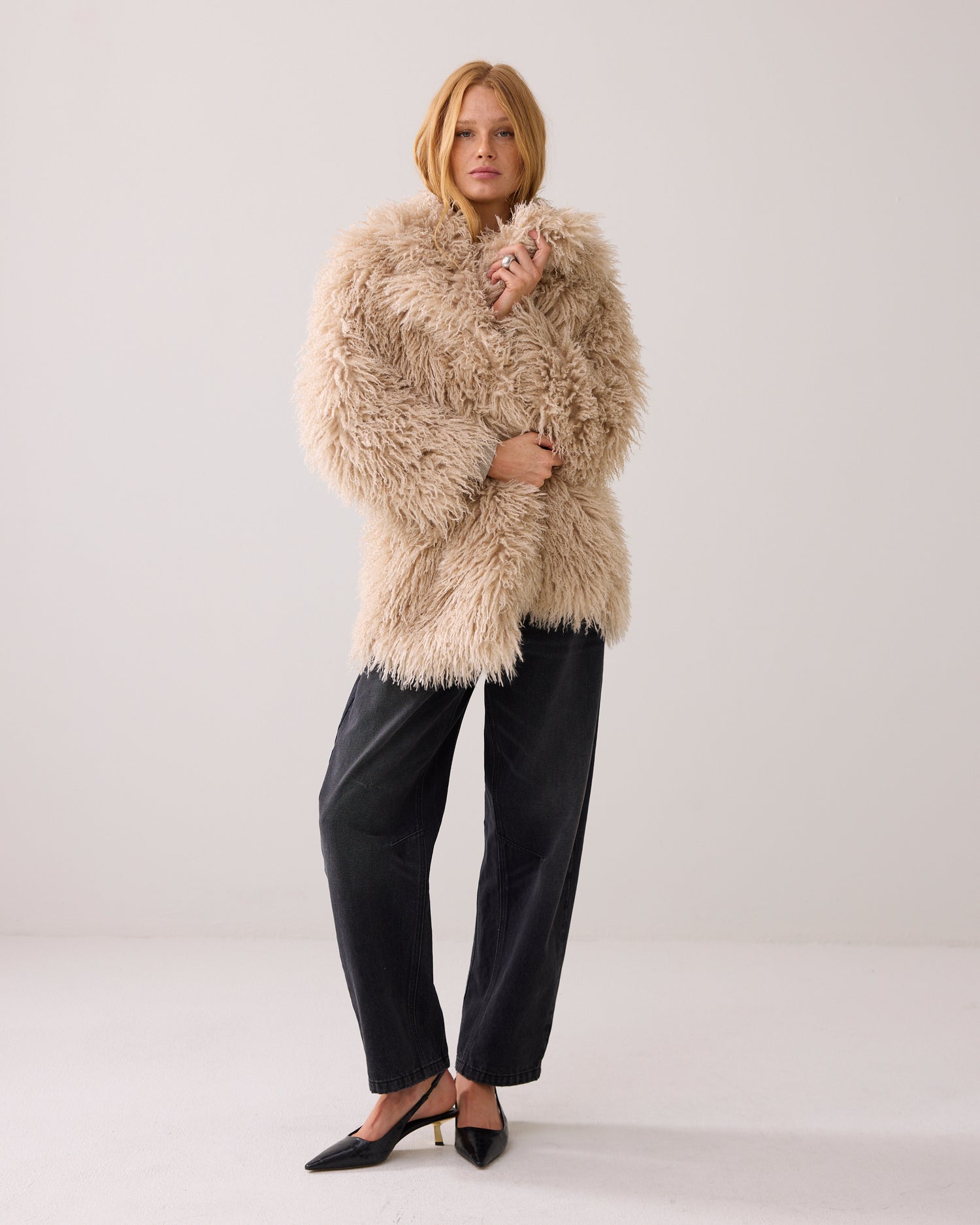 Afghaanse faux fur jas