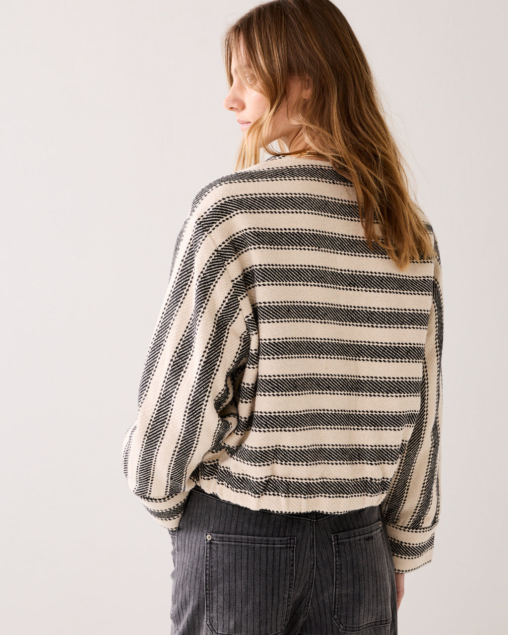 Reversible jasje met streep