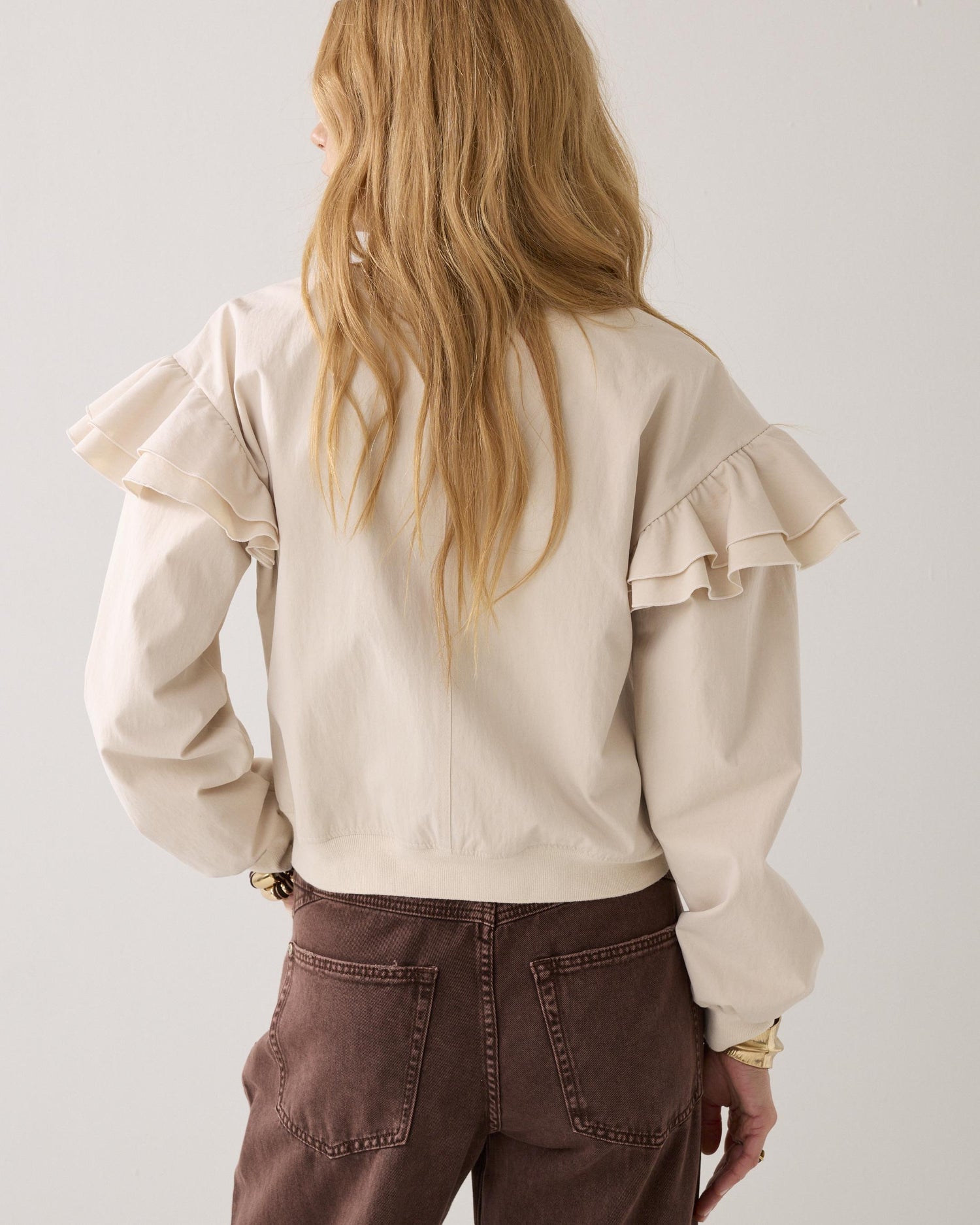 Blouson bombardier en coton mélangé