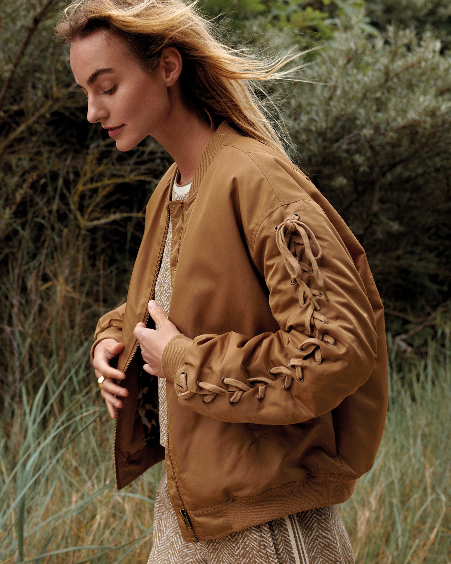 Bomberjas met veterdetail