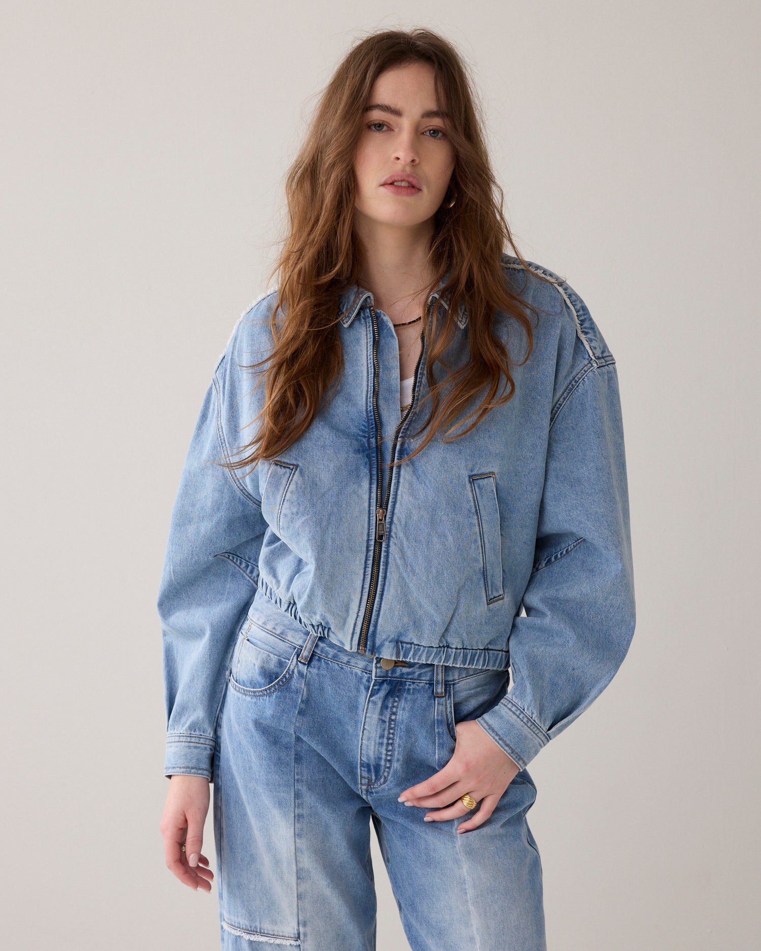 Deconstructed bomber jacket