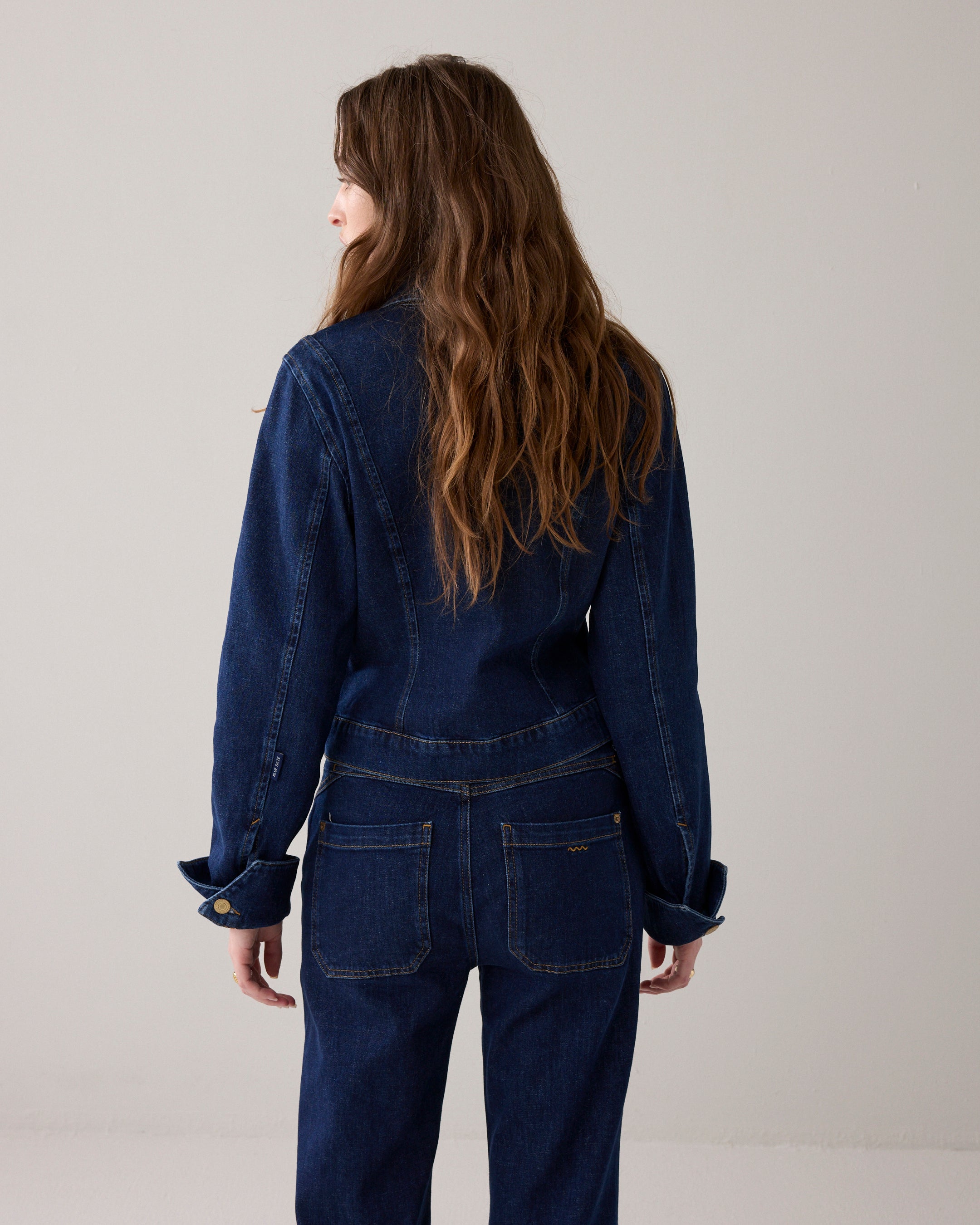 Fitted rinse denim jack