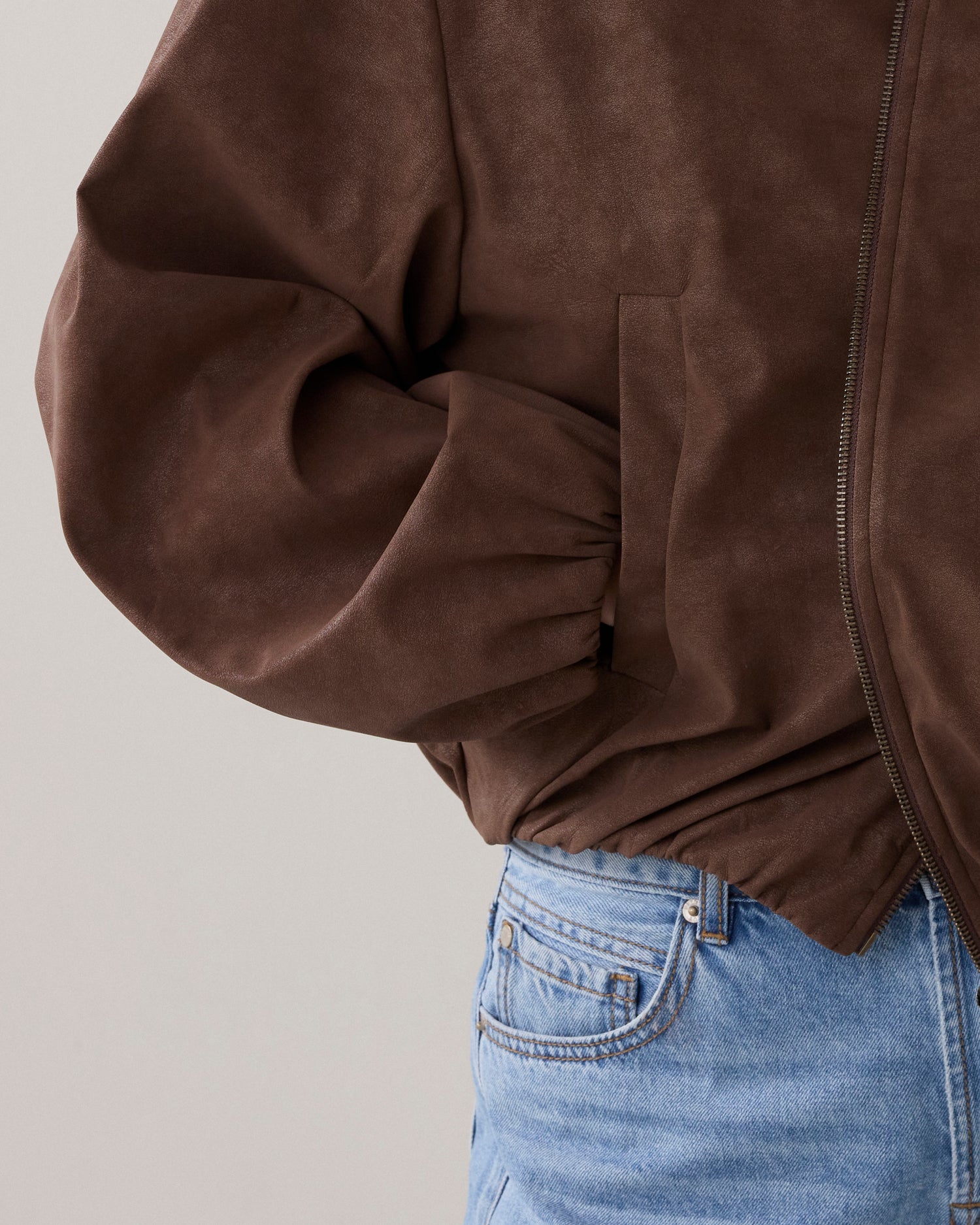 Wildleder-Bomberjacke