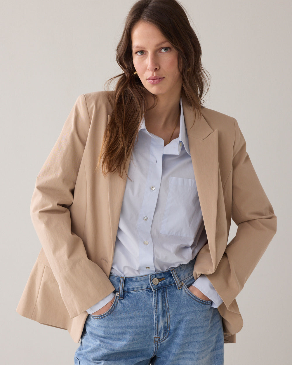 Bestseller getailleerde blazer katoenblend