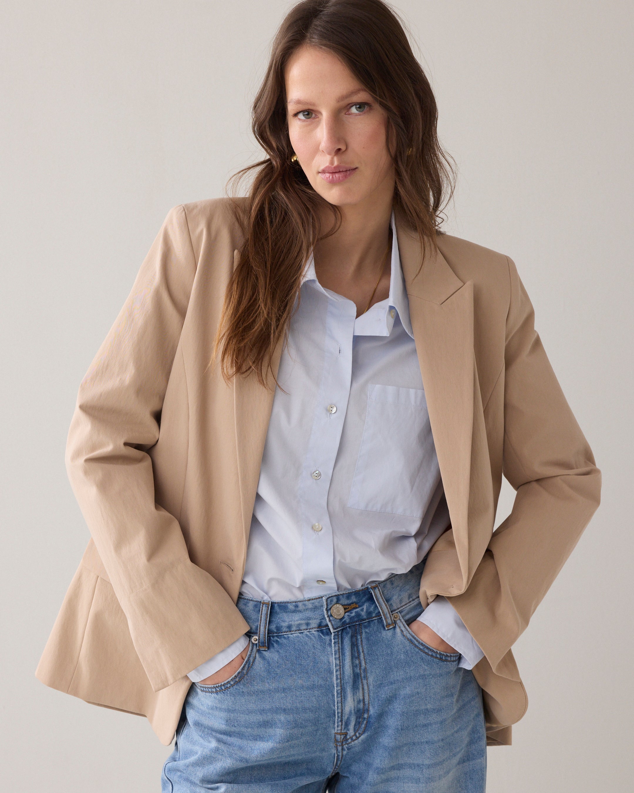 Bestseller getailleerde blazer katoenblend