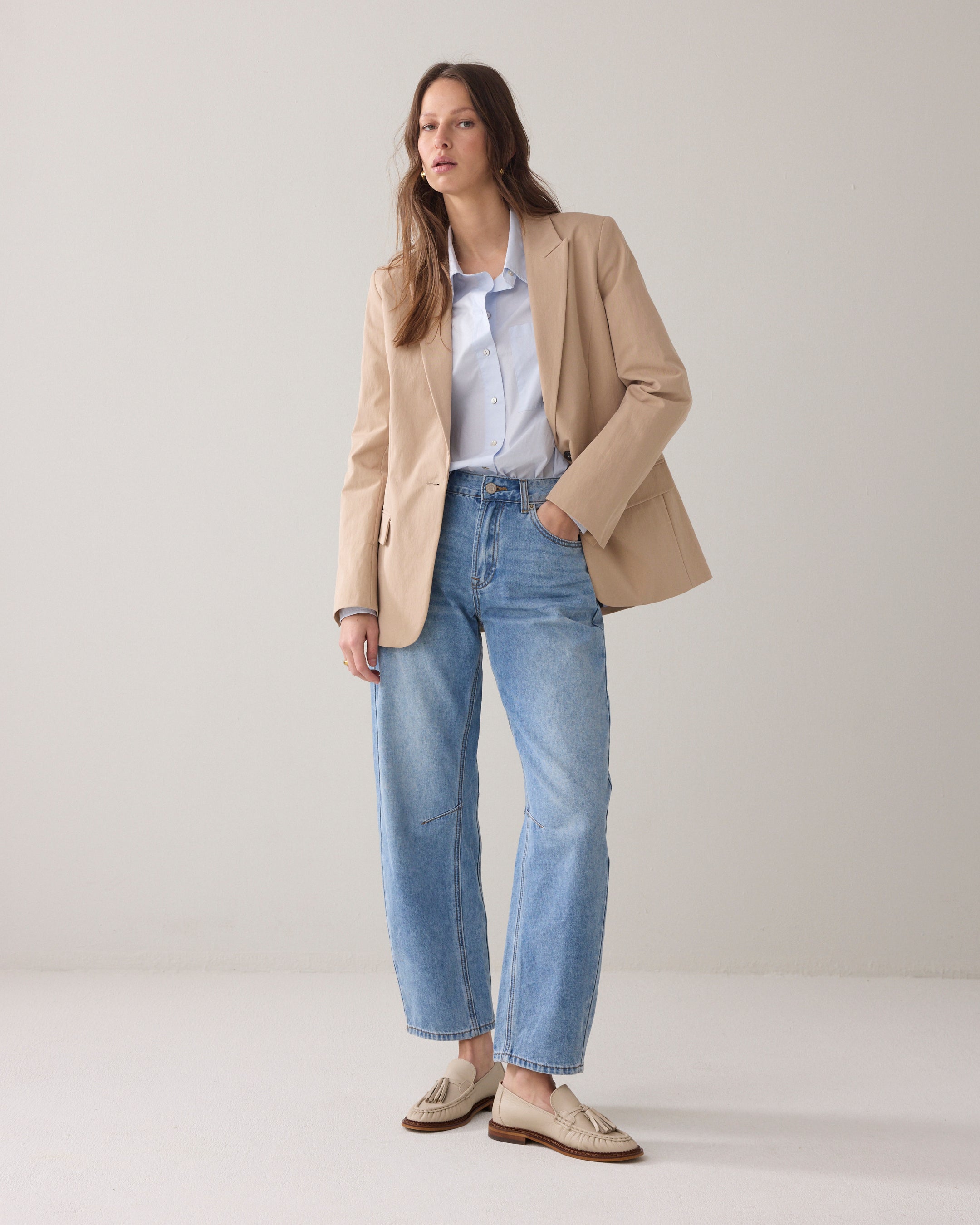 Bestseller getailleerde blazer katoenblend