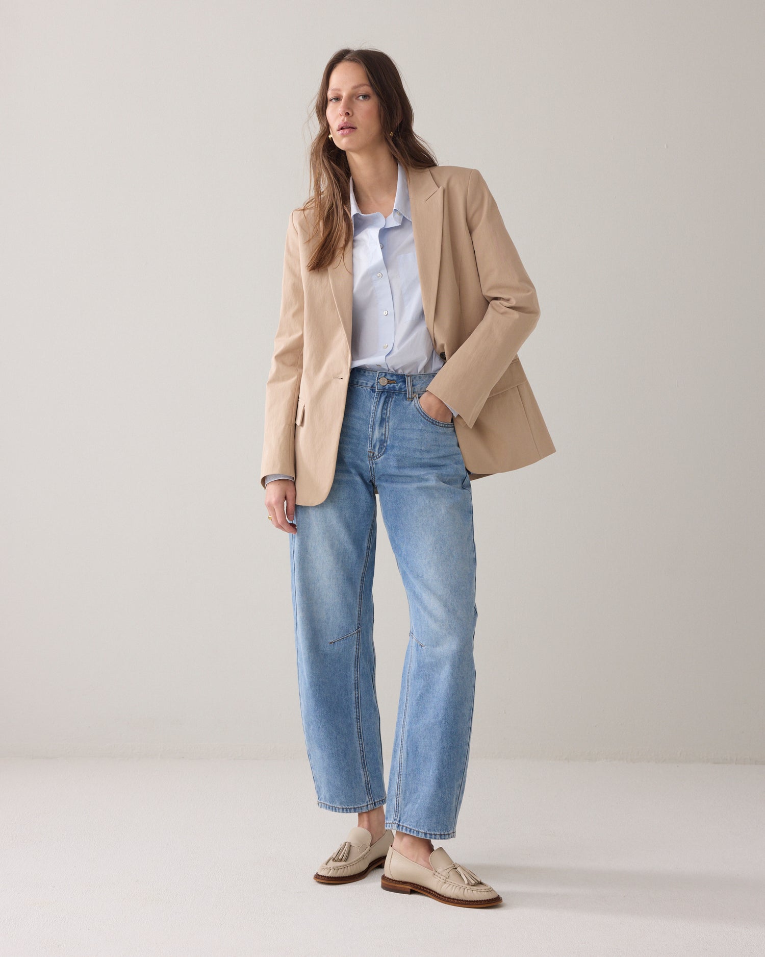 Bestseller getailleerde blazer katoenblend