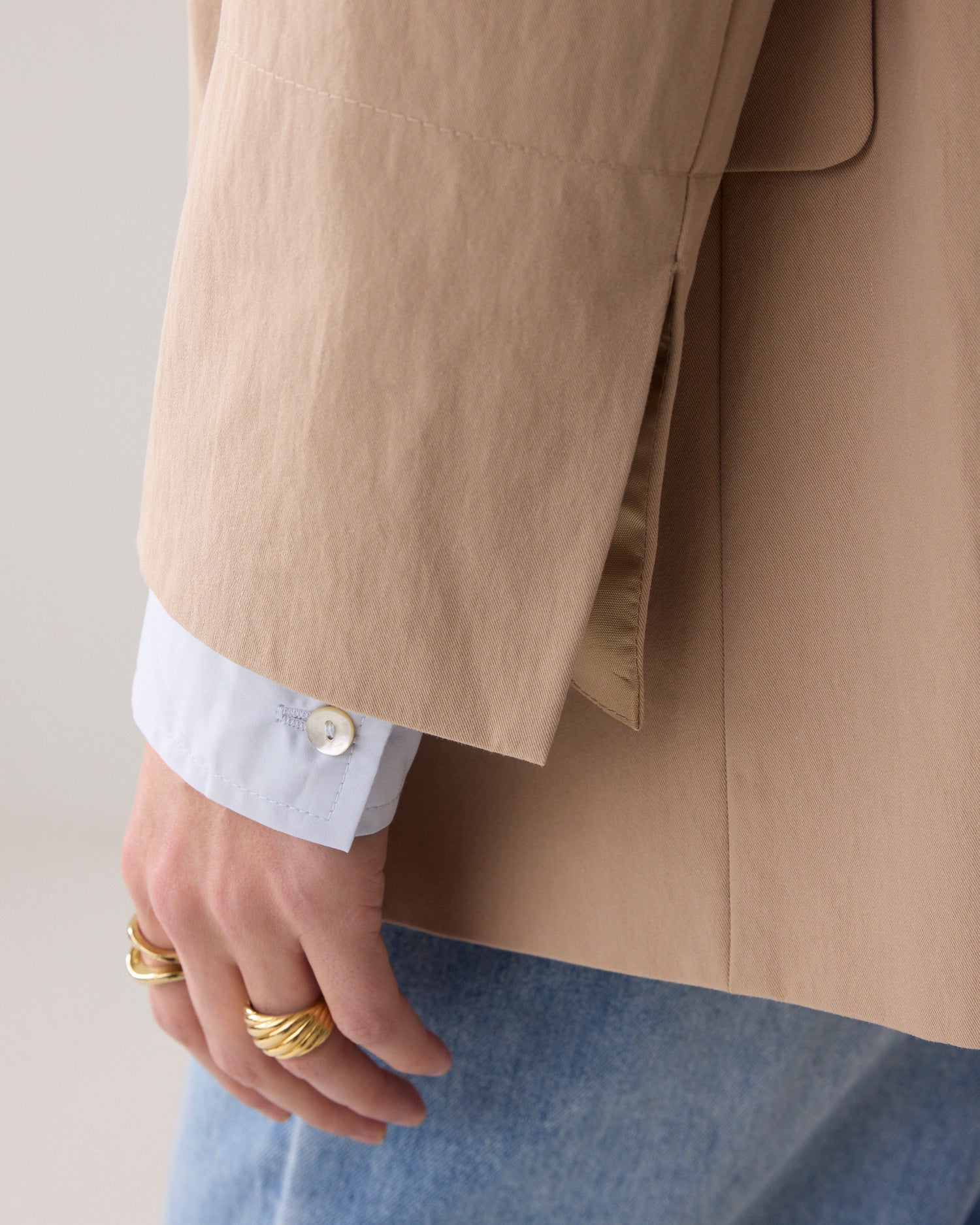 Bestseller getailleerde blazer katoenblend