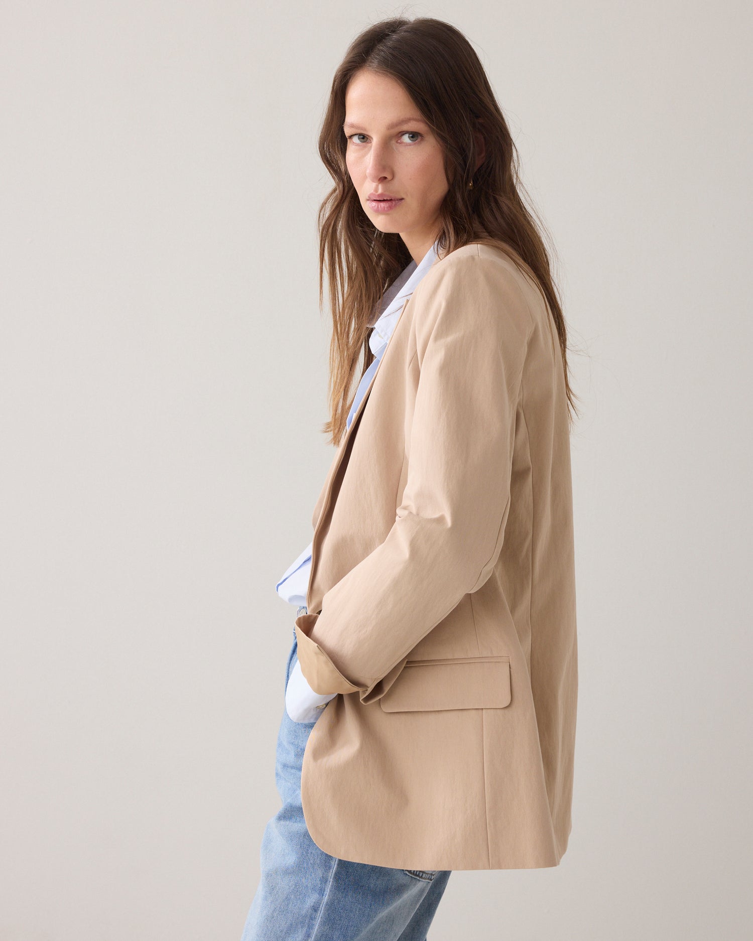 Bestseller getailleerde blazer katoenblend