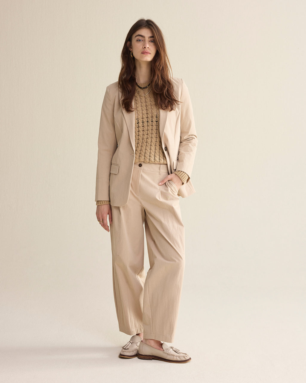 Bestseller getailleerde blazer katoenblend