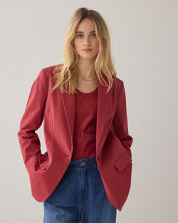 Bestseller getailleerde blazer katoenblend