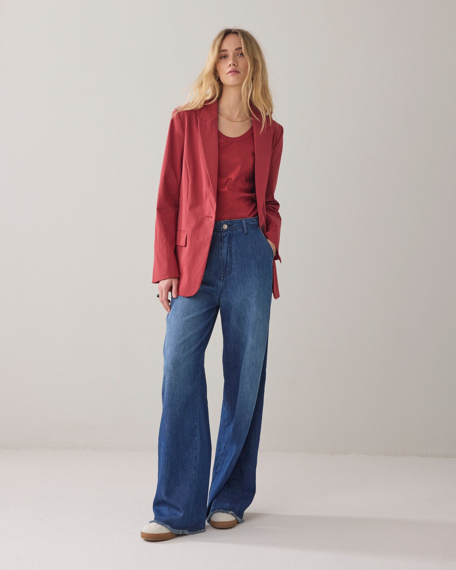 Bestseller getailleerde blazer katoenblend