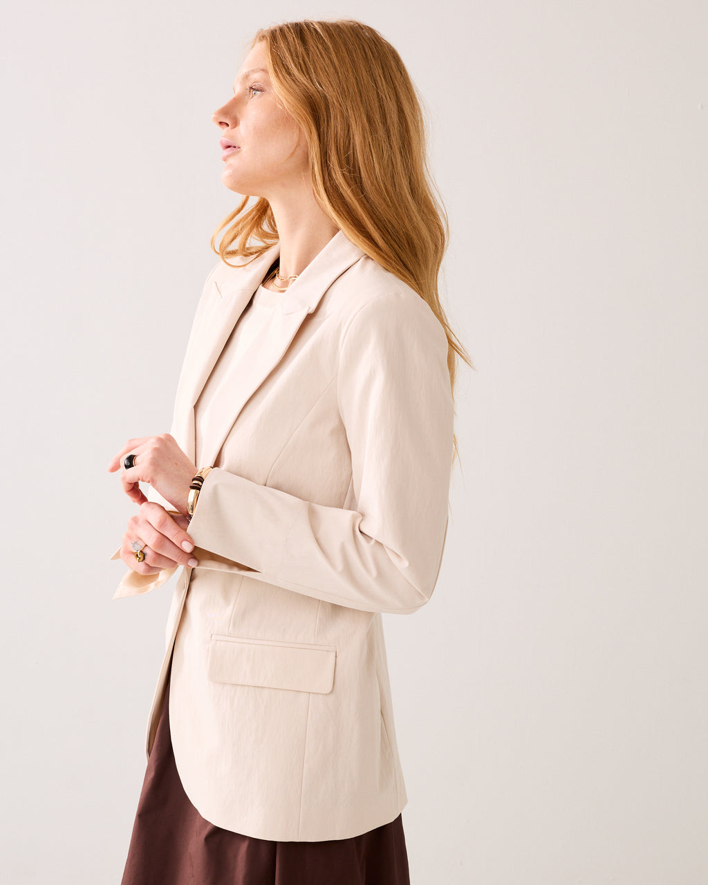 Bestseller getailleerde blazer katoenblend