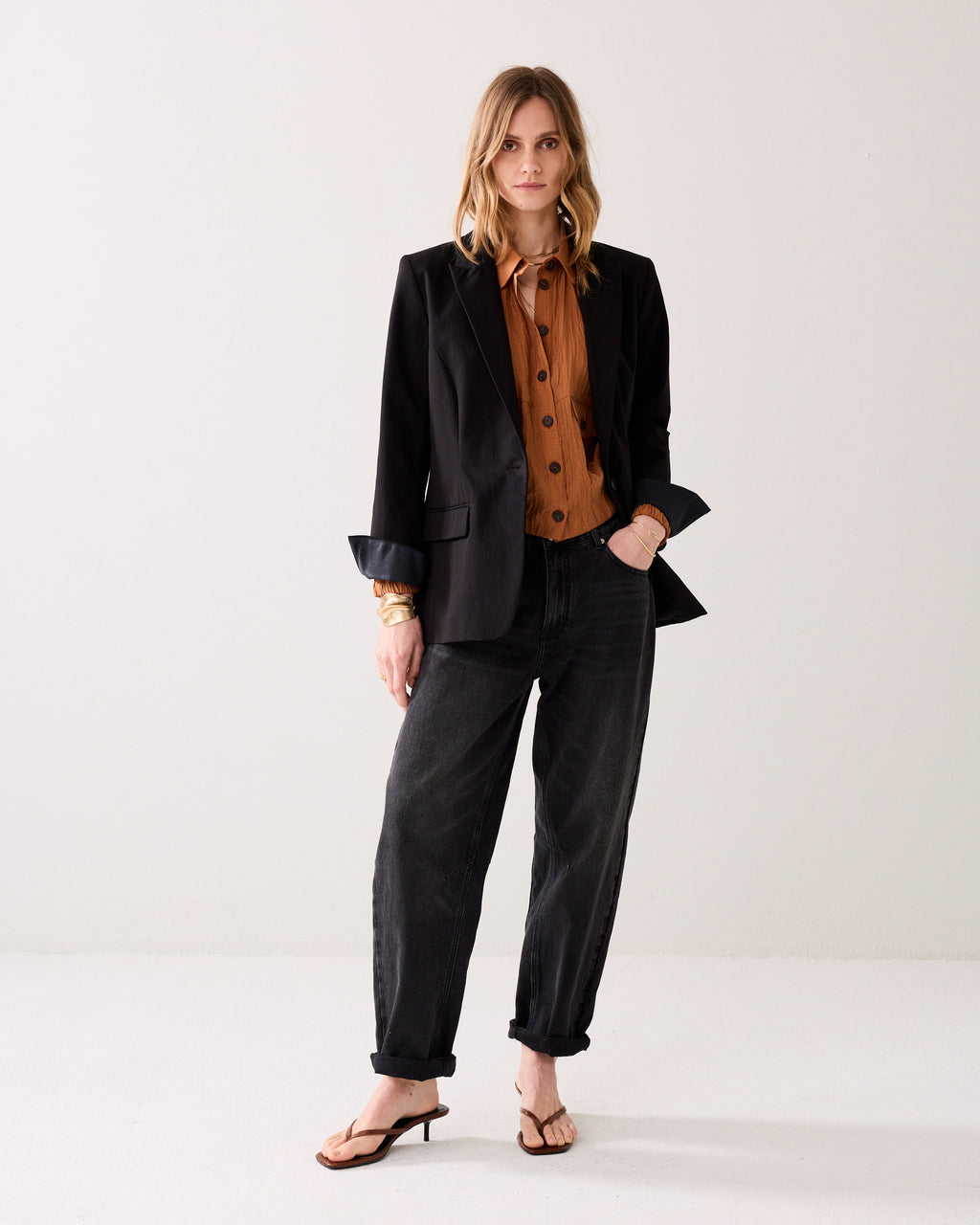Bestseller getailleerde blazer katoenblend