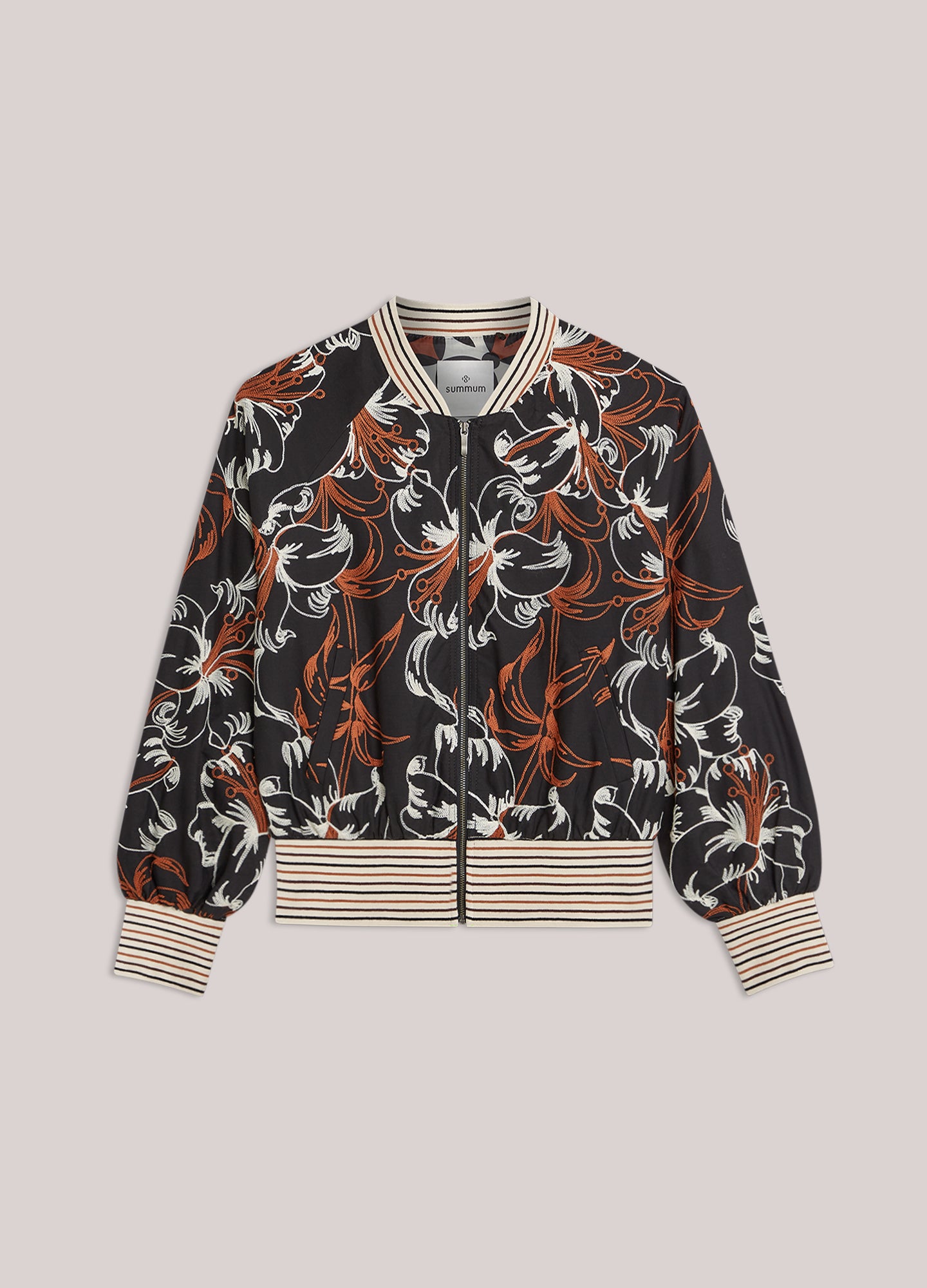 Embroidered bomber jacket