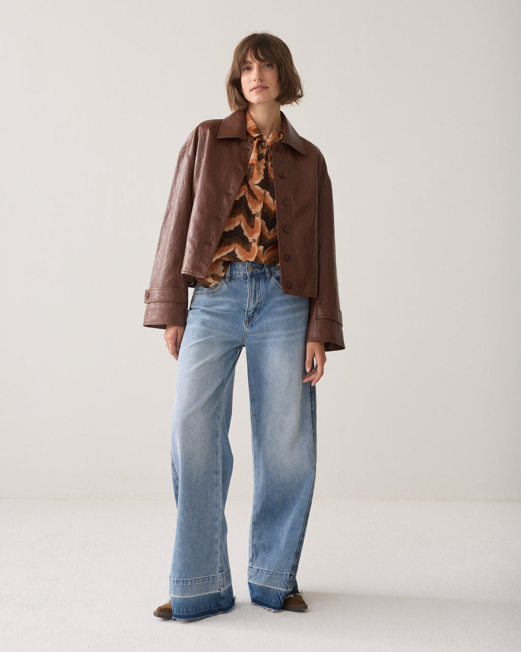 Jacket faux leather