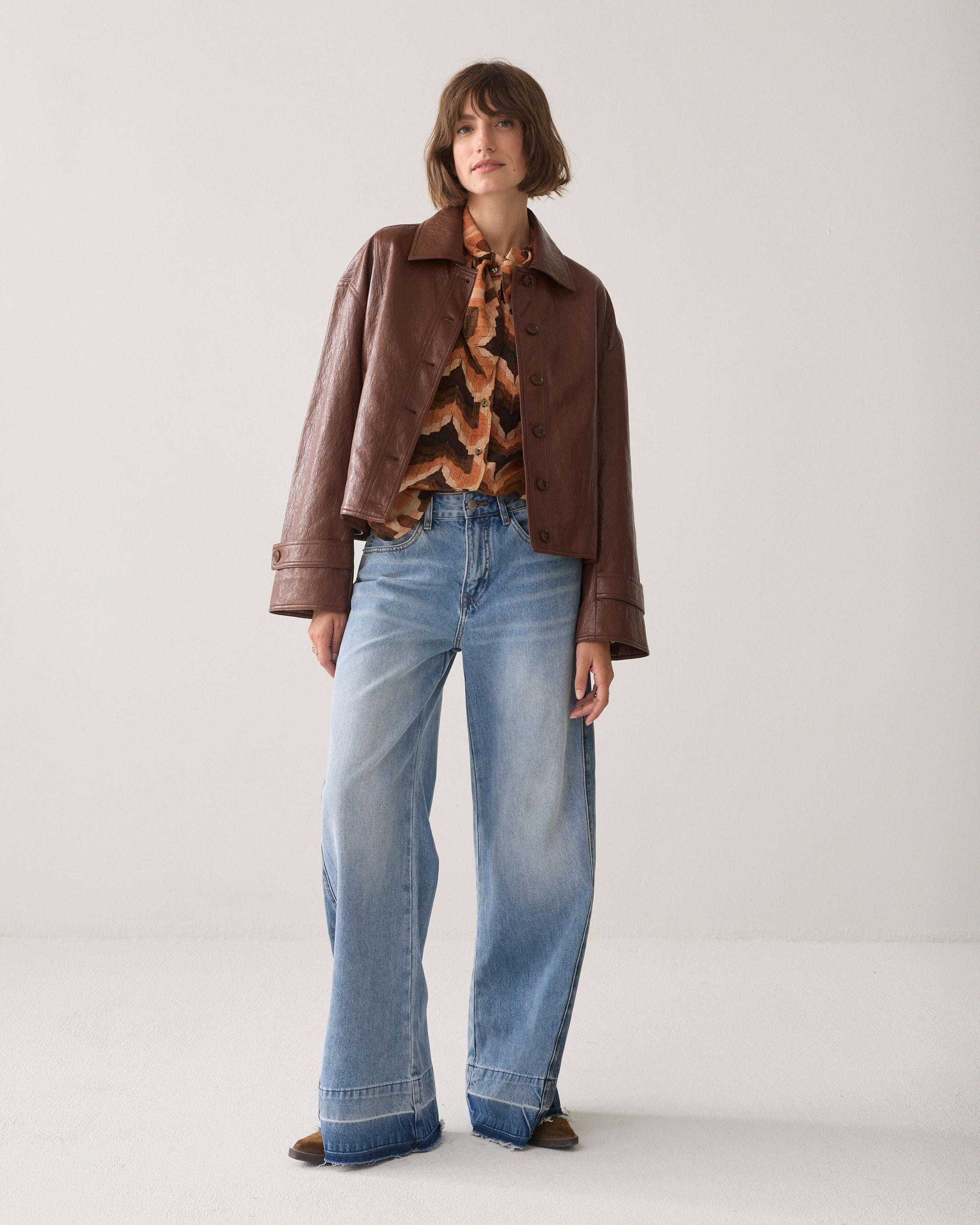 Jacket faux leather
