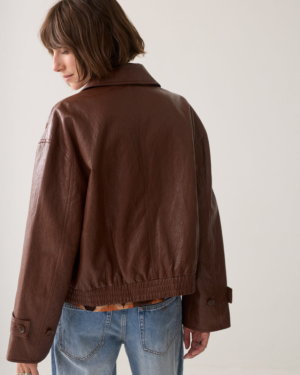Jacket faux leather