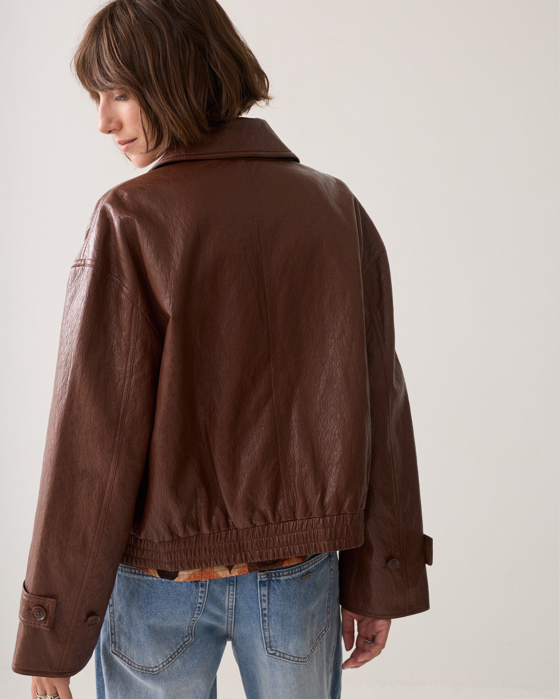 Jacket faux leather