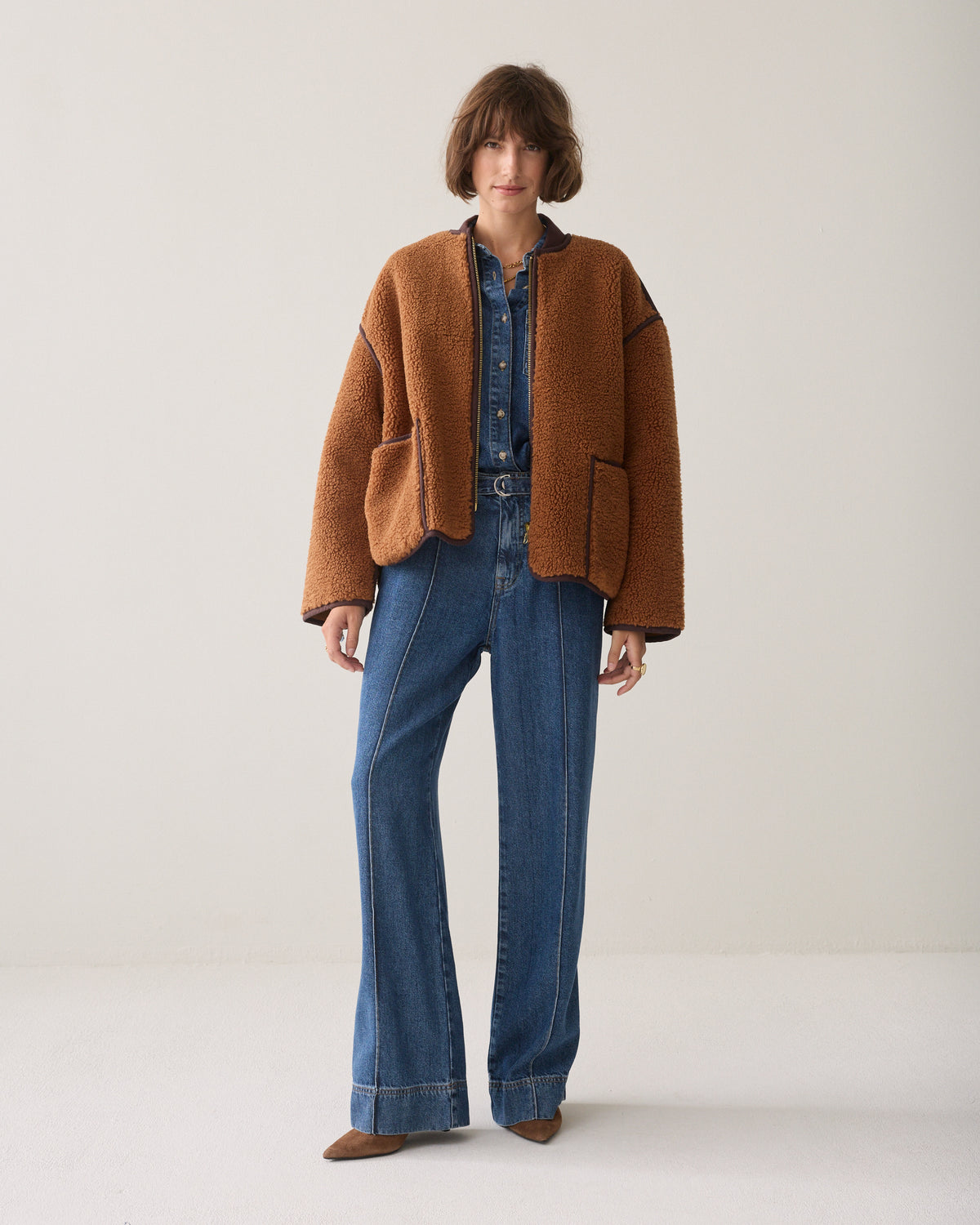 Reversible teddy jacket