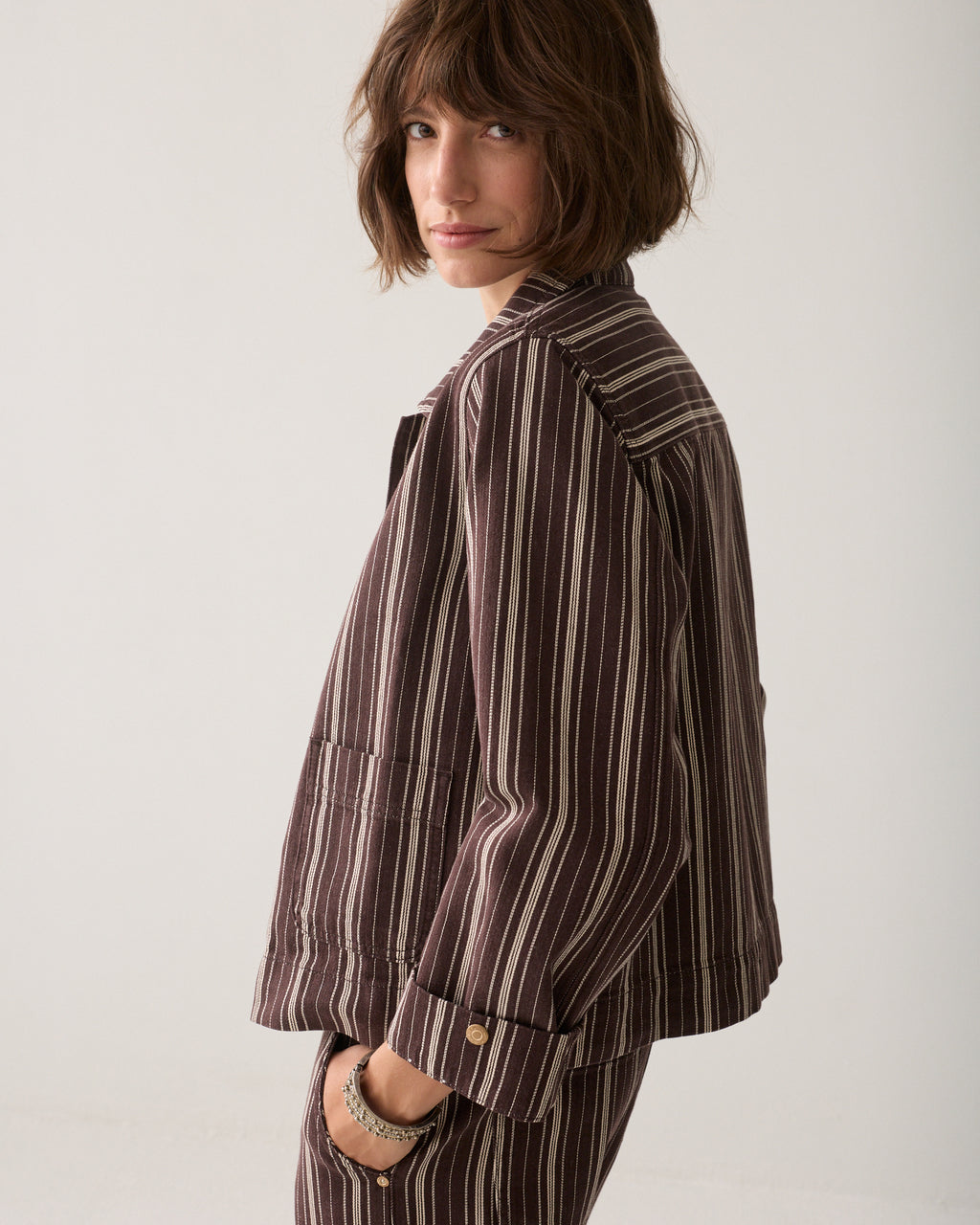 Cropped jasje visgraat