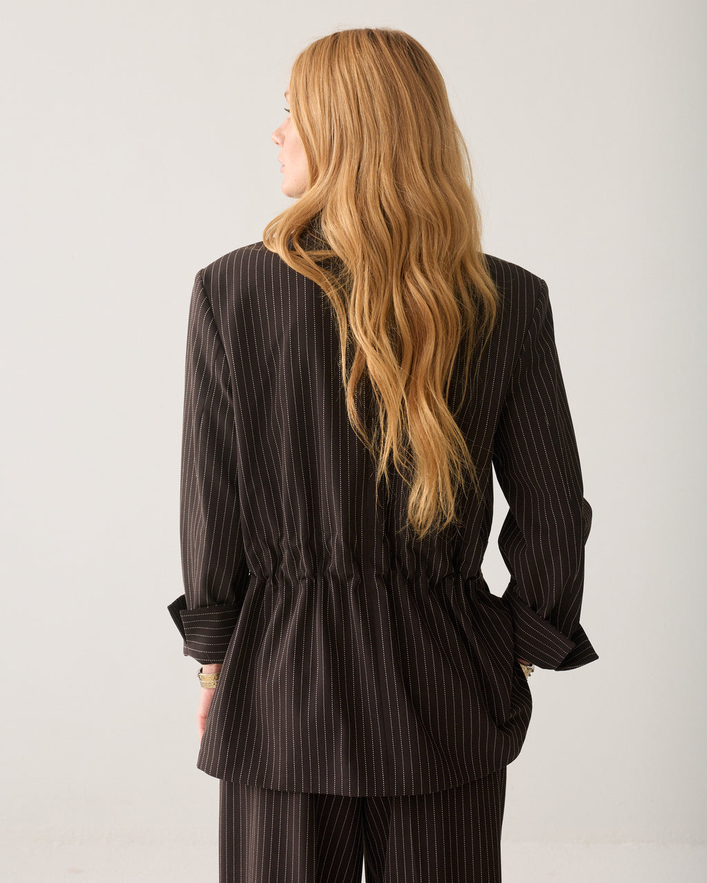 Blazer boyfriend à rayures