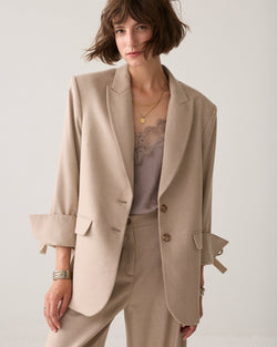 Boyfriend blazer strikmouw