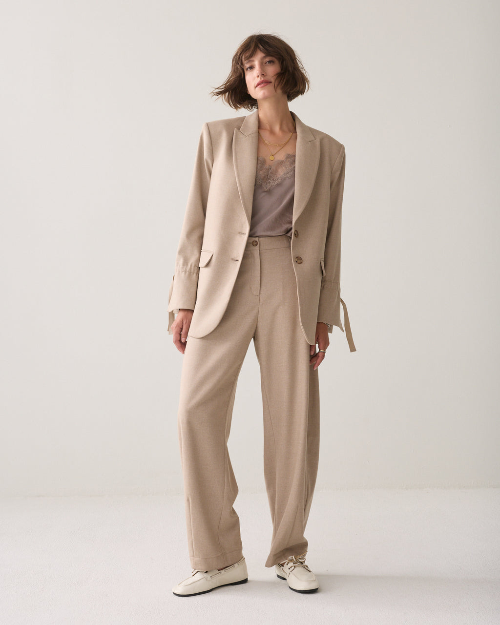 Boyfriend blazer strikmouw
