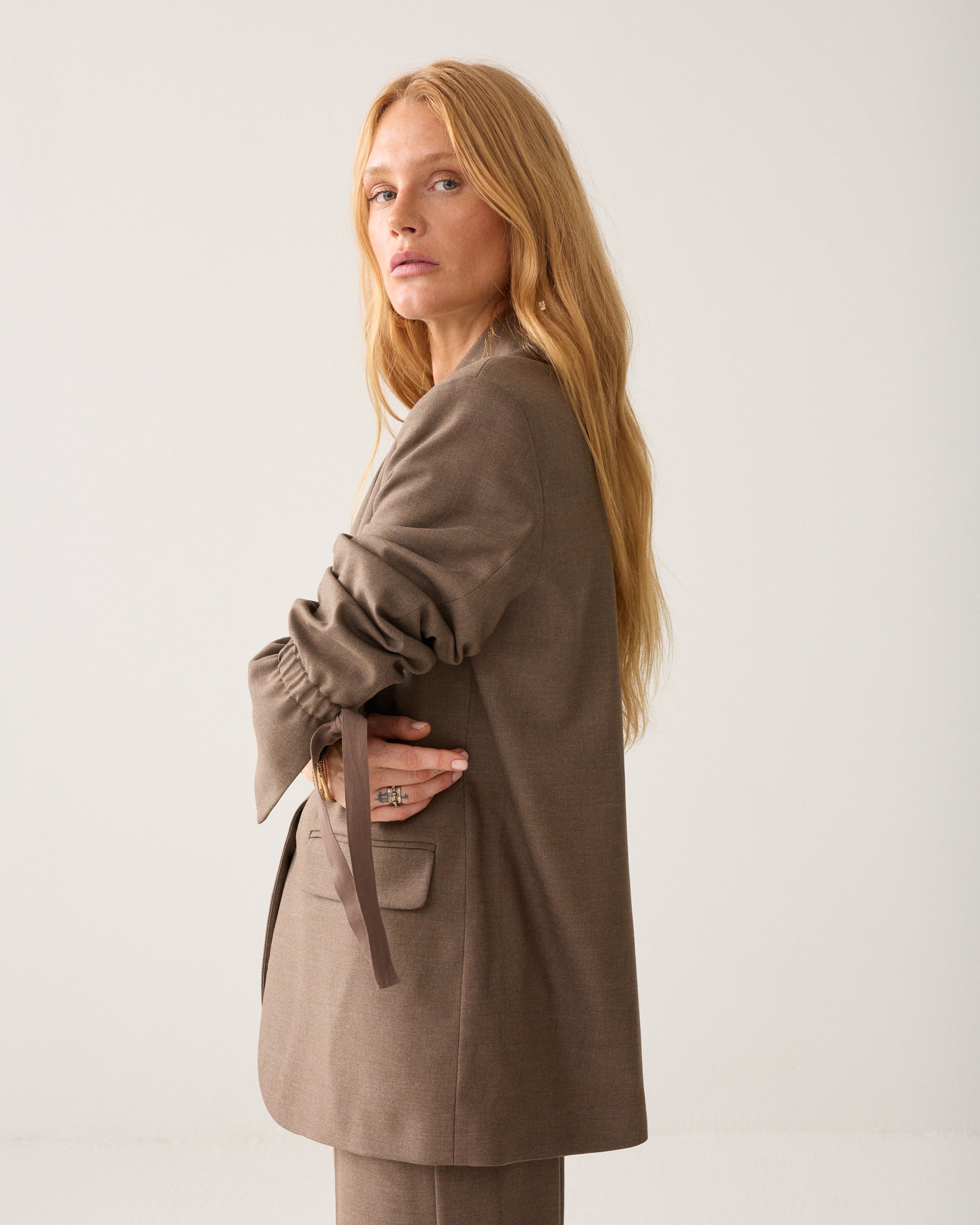 Boyfriend blazer strikmouw