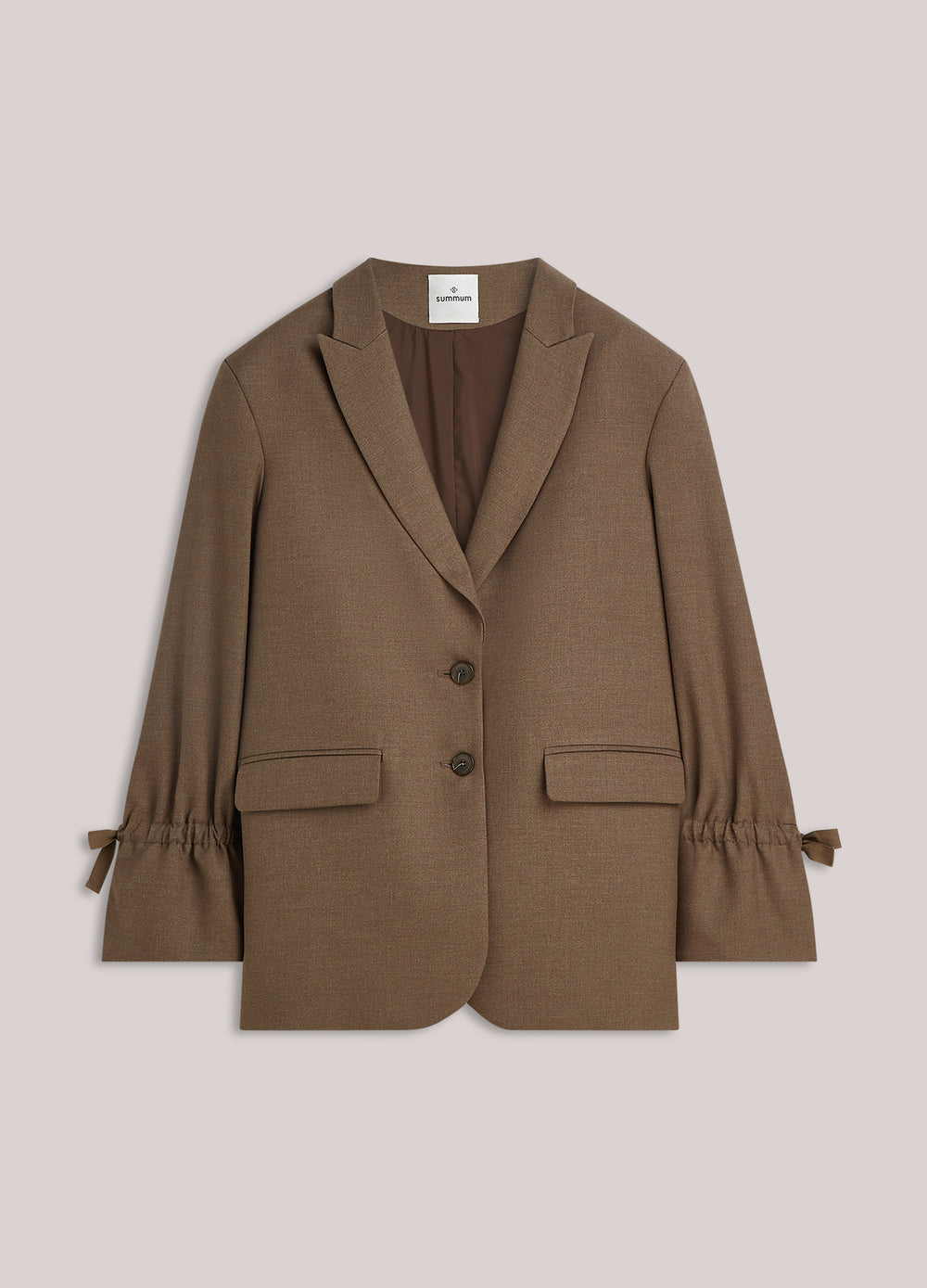 Blazer boyfriend à manches à nœud