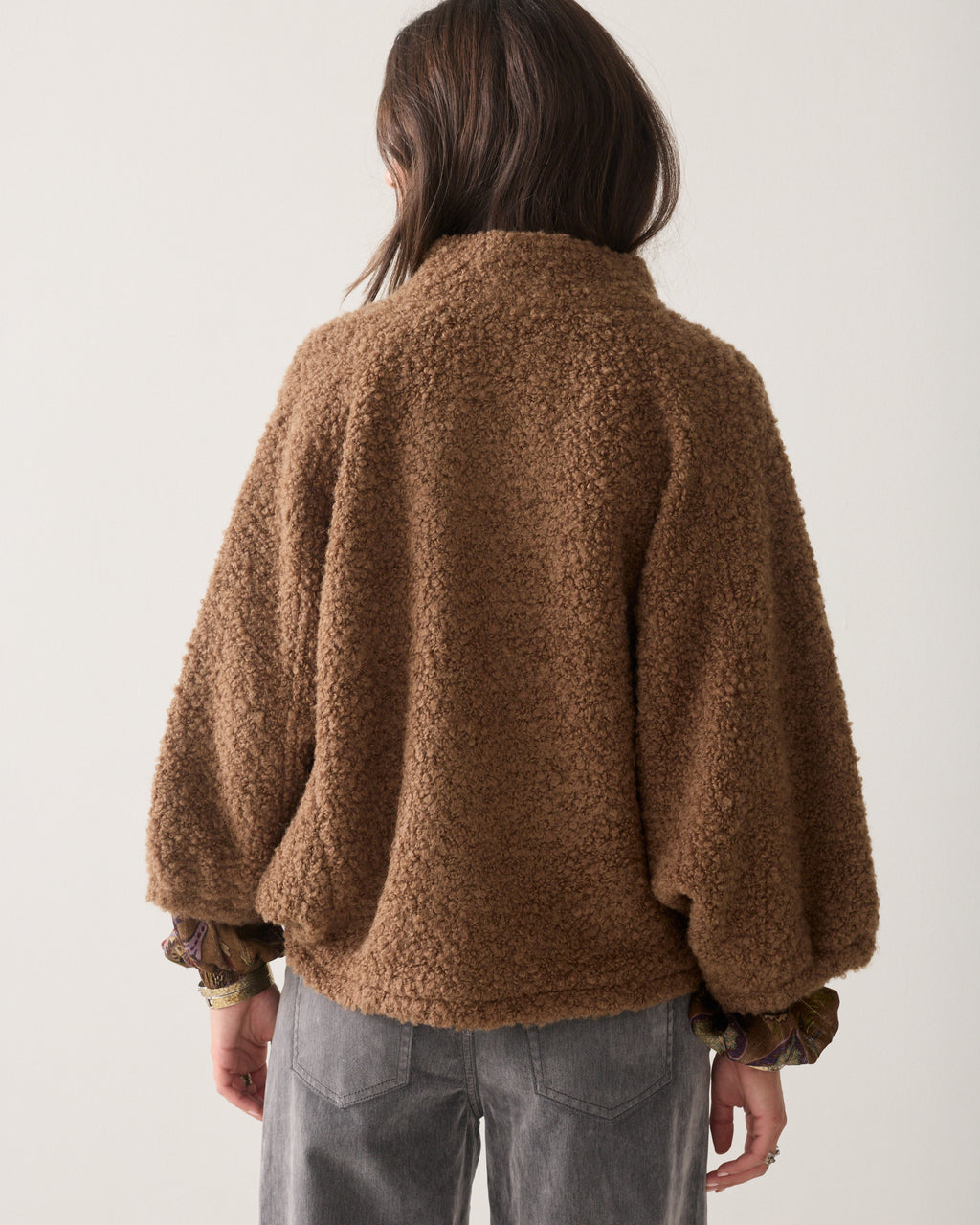 Capejacke Bouclé-Wolle