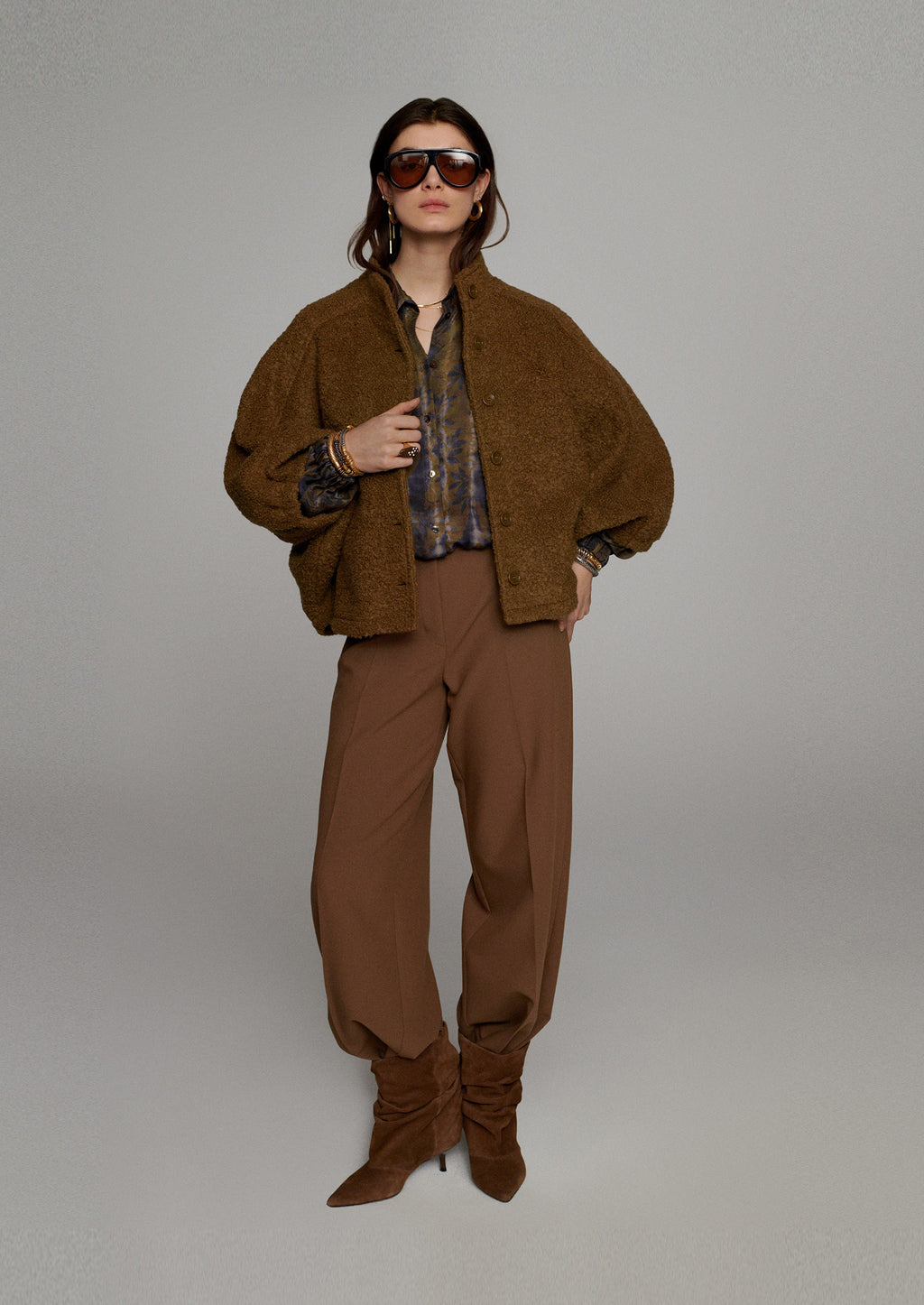 Capejacke Bouclé-Wolle