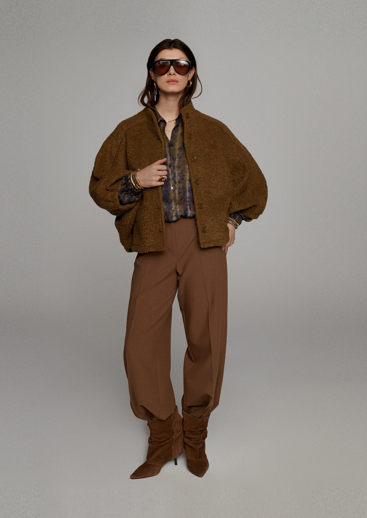 Capejacke Bouclé-Wolle