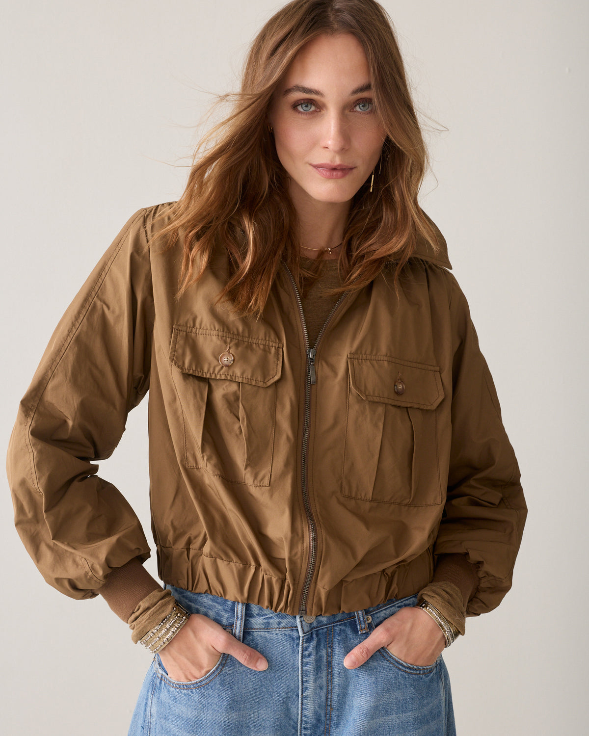 Taffeta bomber jacket