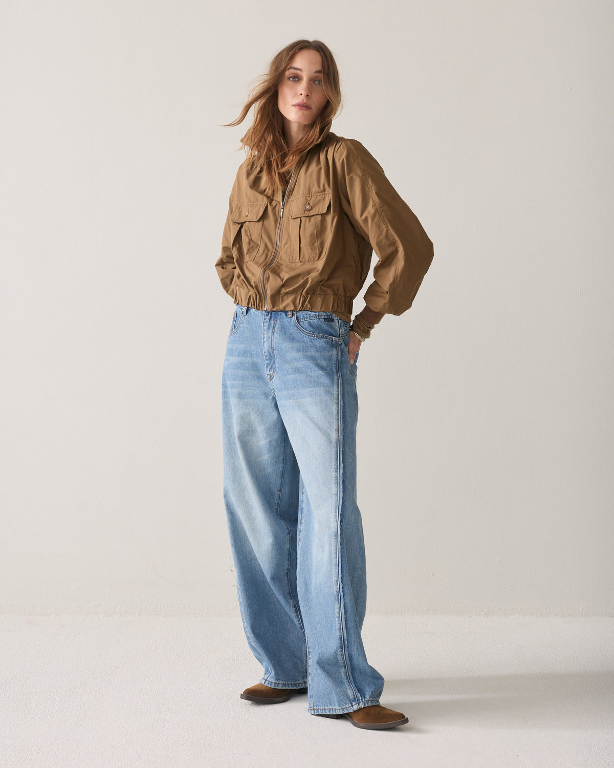 Taffeta bomber jacket