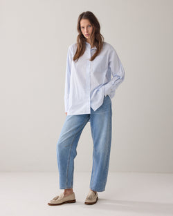Overhemdblouse crispy poplin