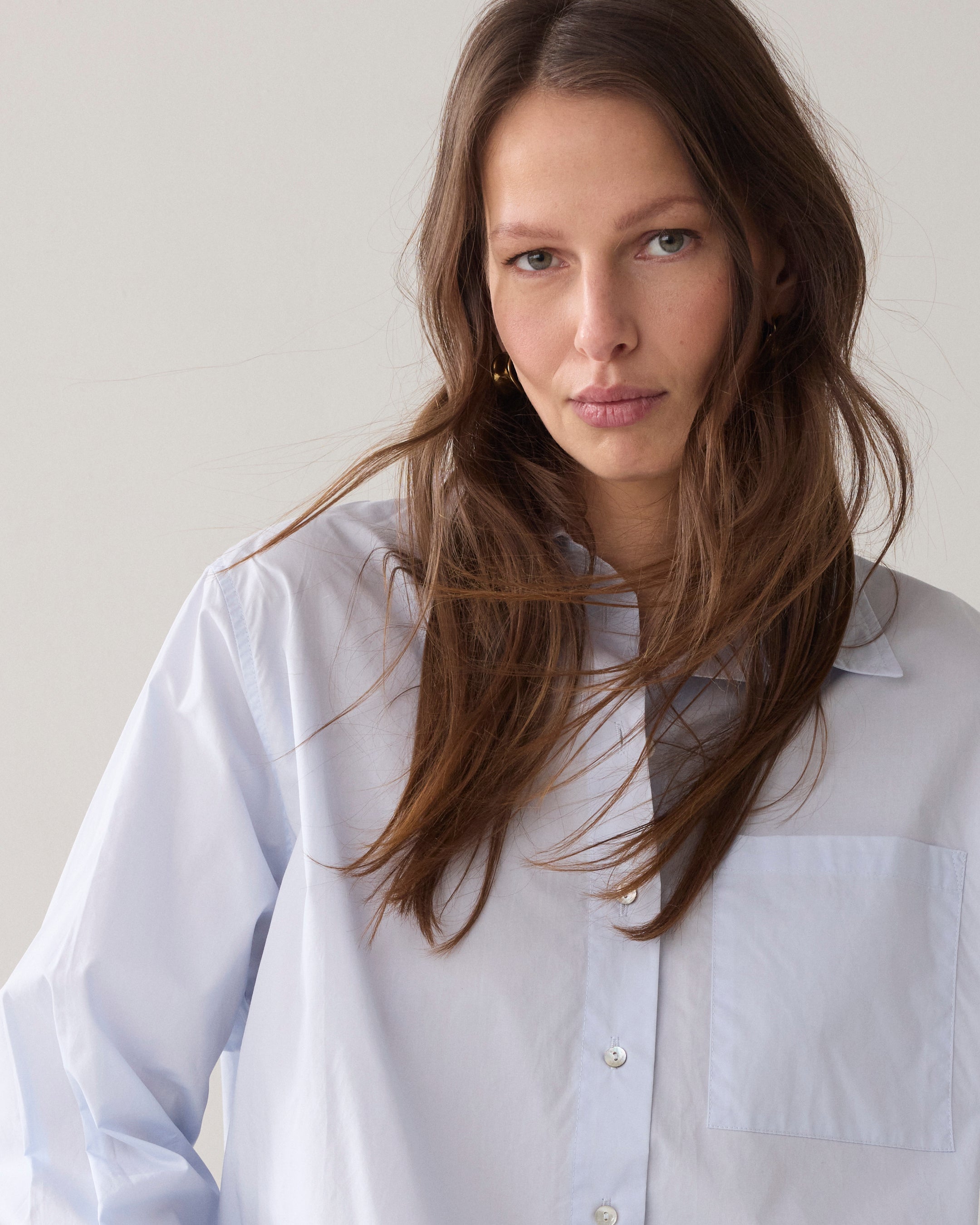 Overhemdblouse crispy poplin