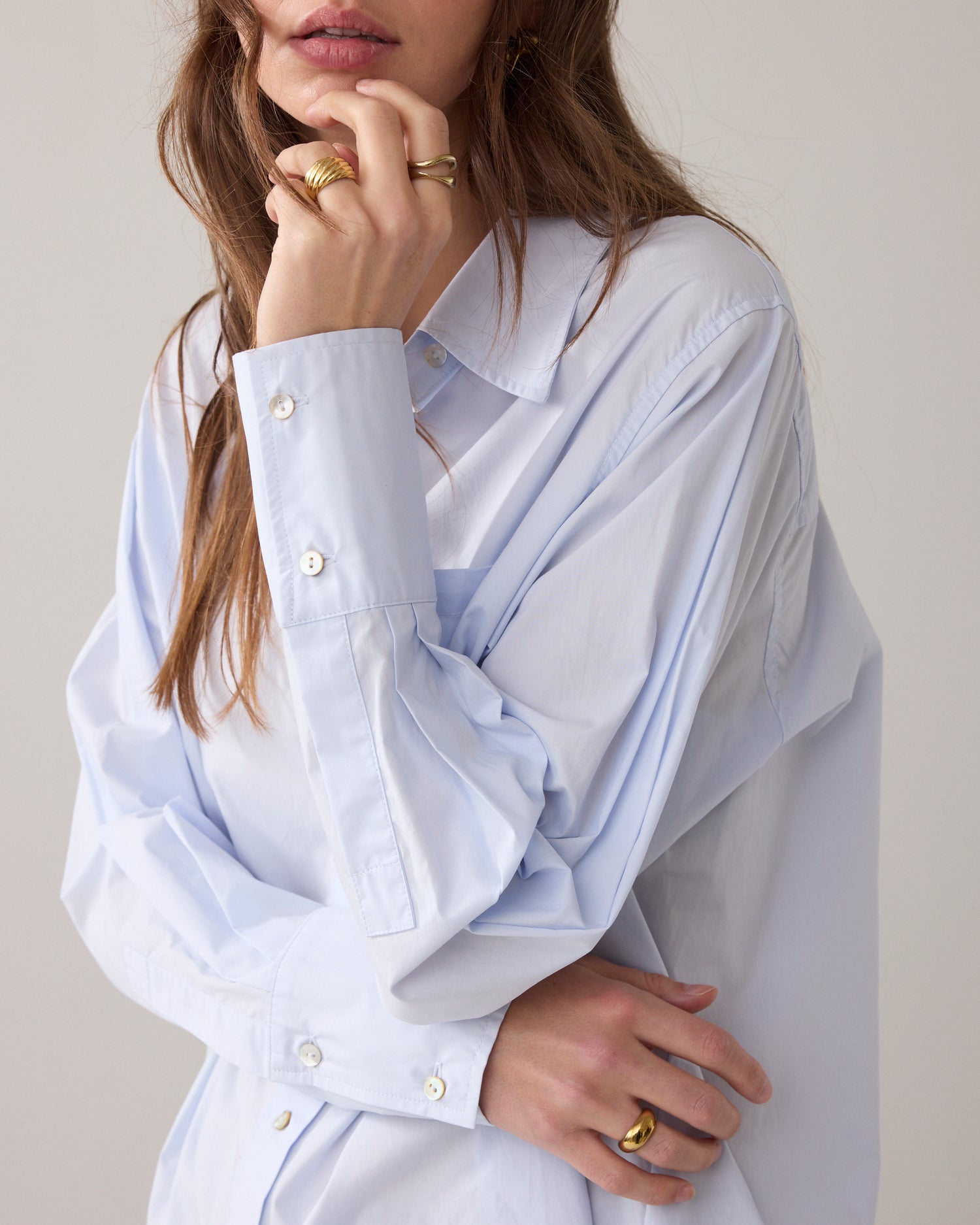 Overhemdblouse crispy poplin