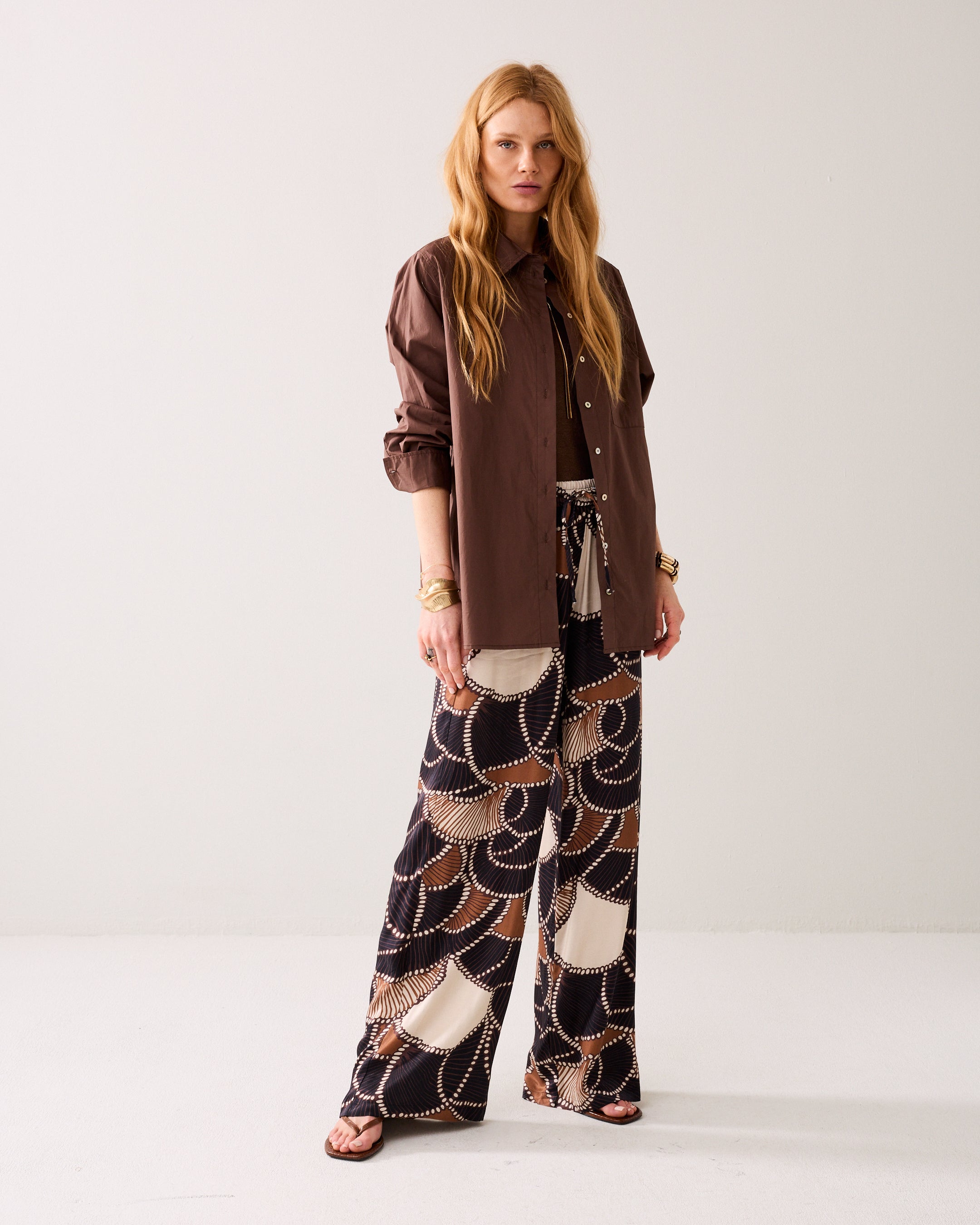 Overhemdblouse crispy poplin