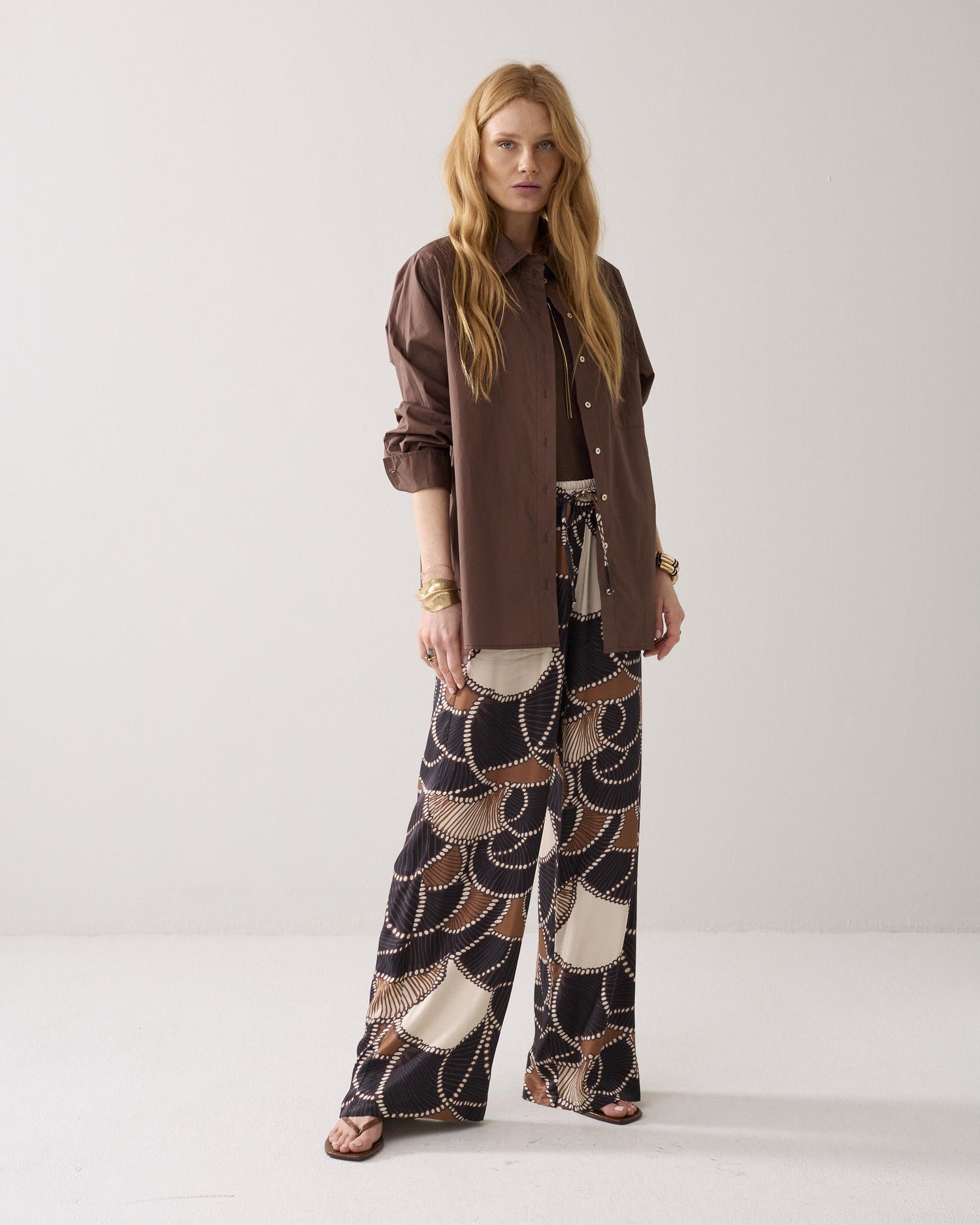 Chemise-blouse en popeline crispy