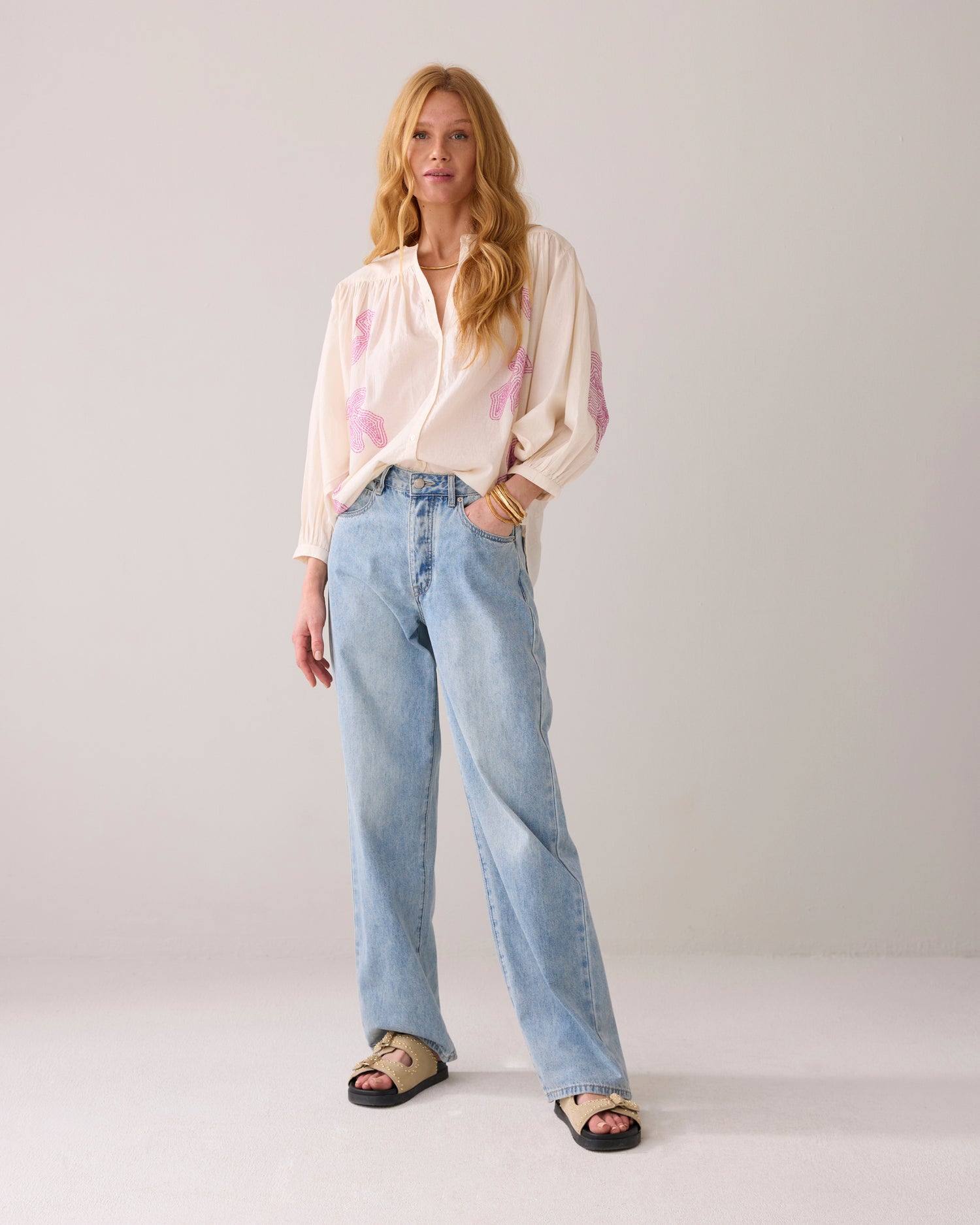 Oversize-Bluse Baumwoll-Voile