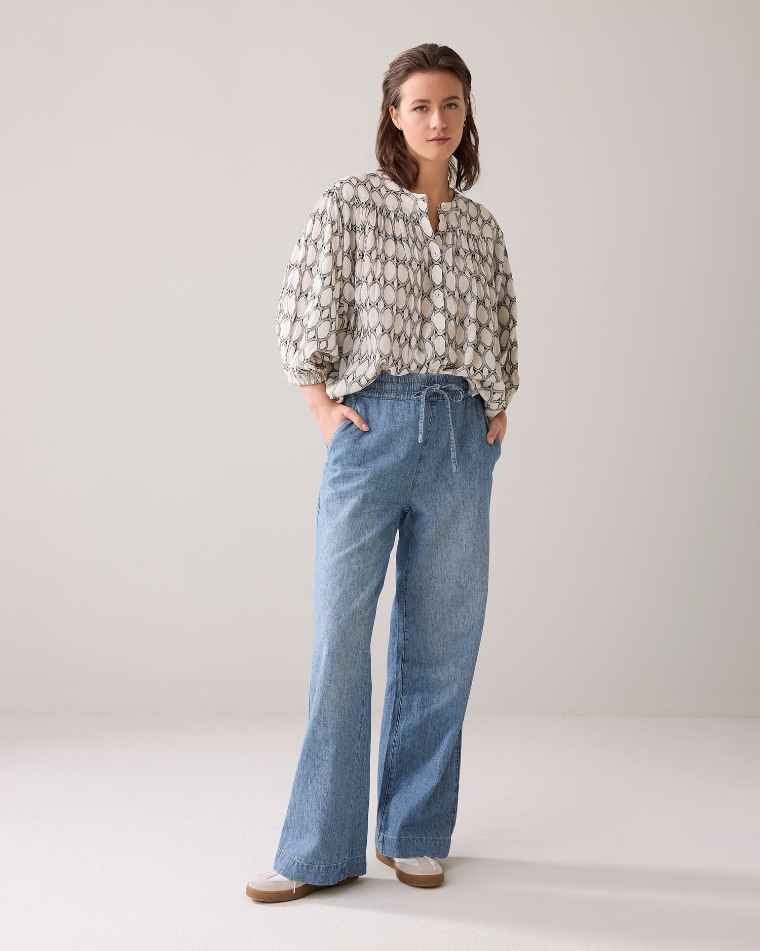 Oversized lurex blouse