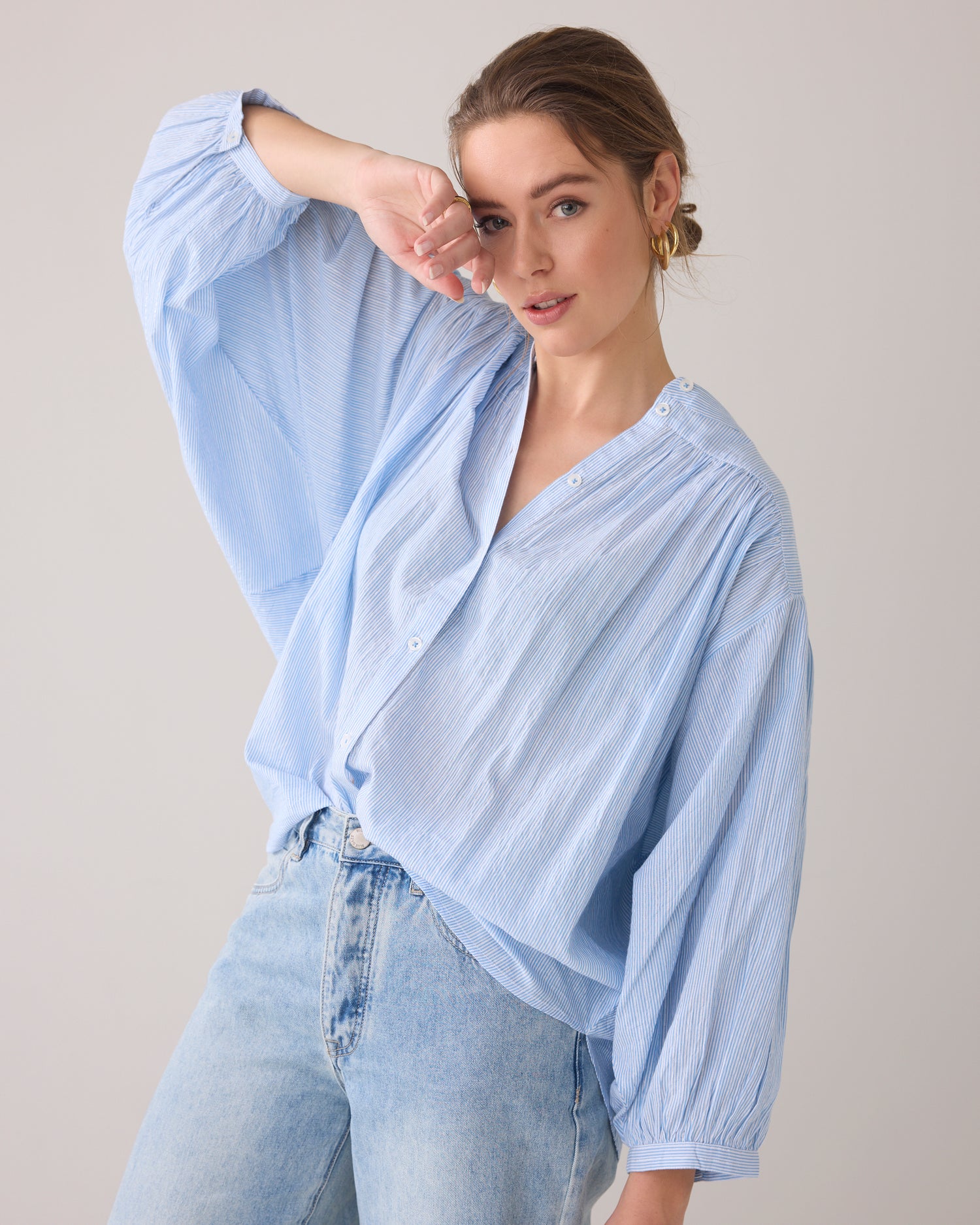 Oversized blouse lurex