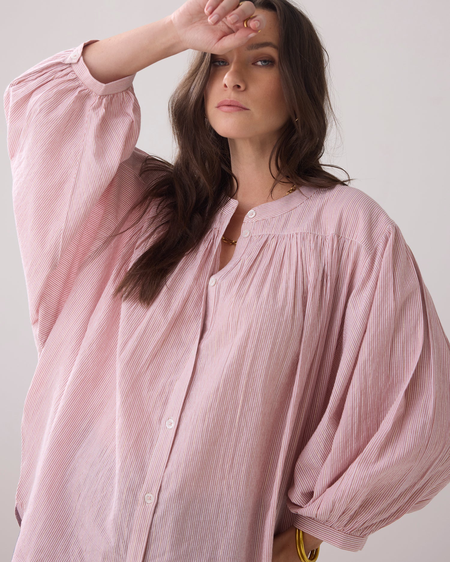 Oversized blouse lurex