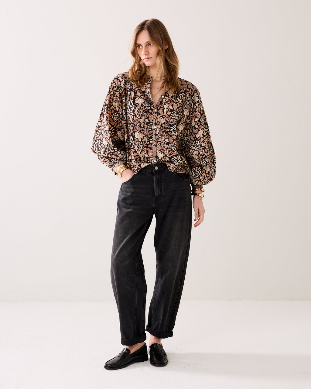 Blouse with block prints
