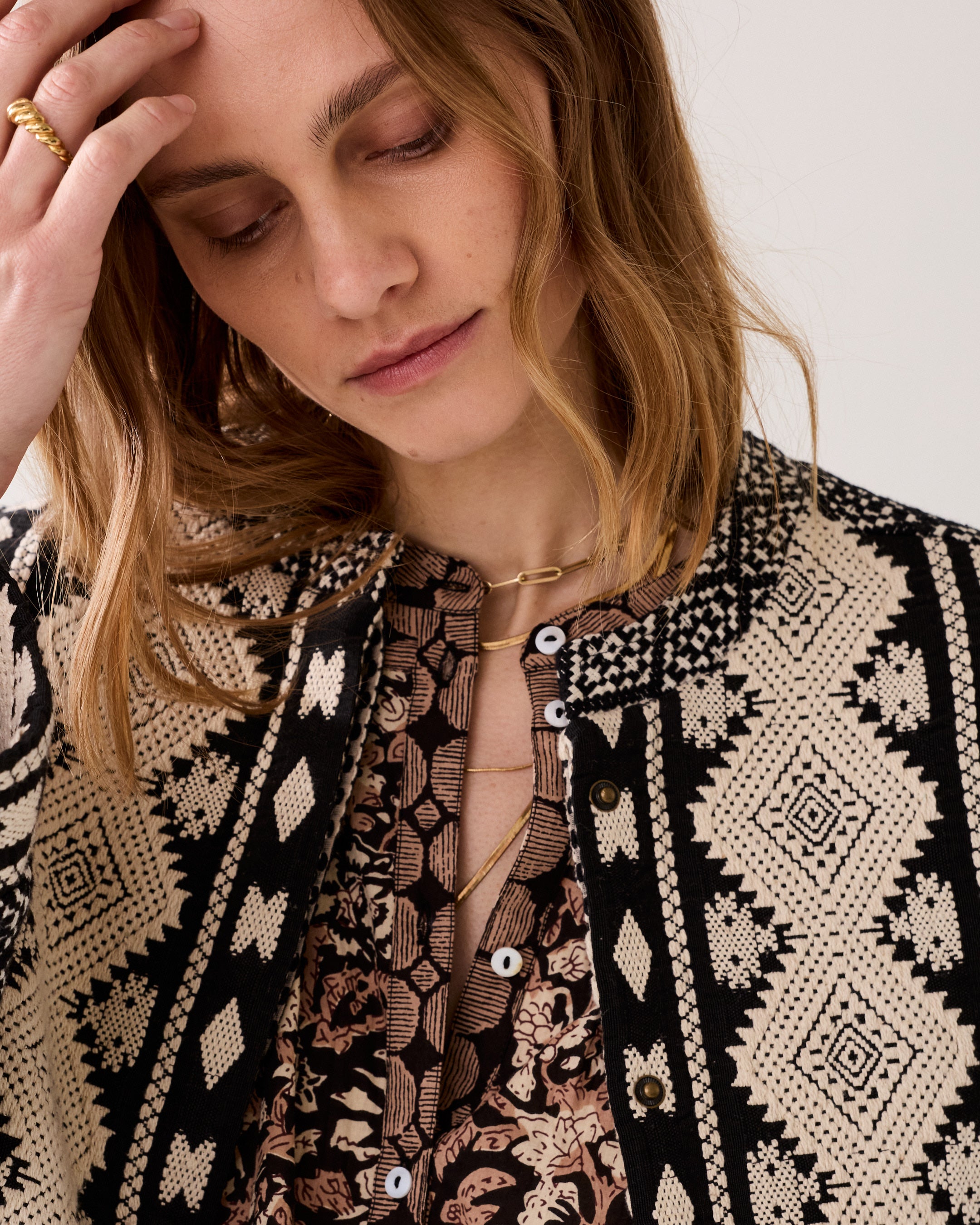 Blouse with block prints