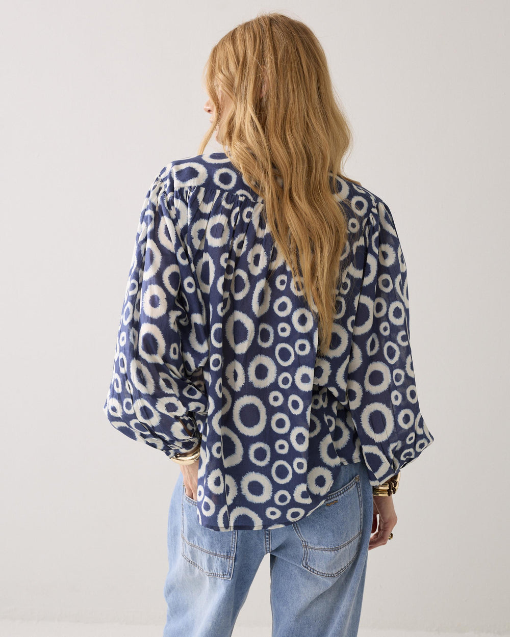 Blouse met vleermuismouw
