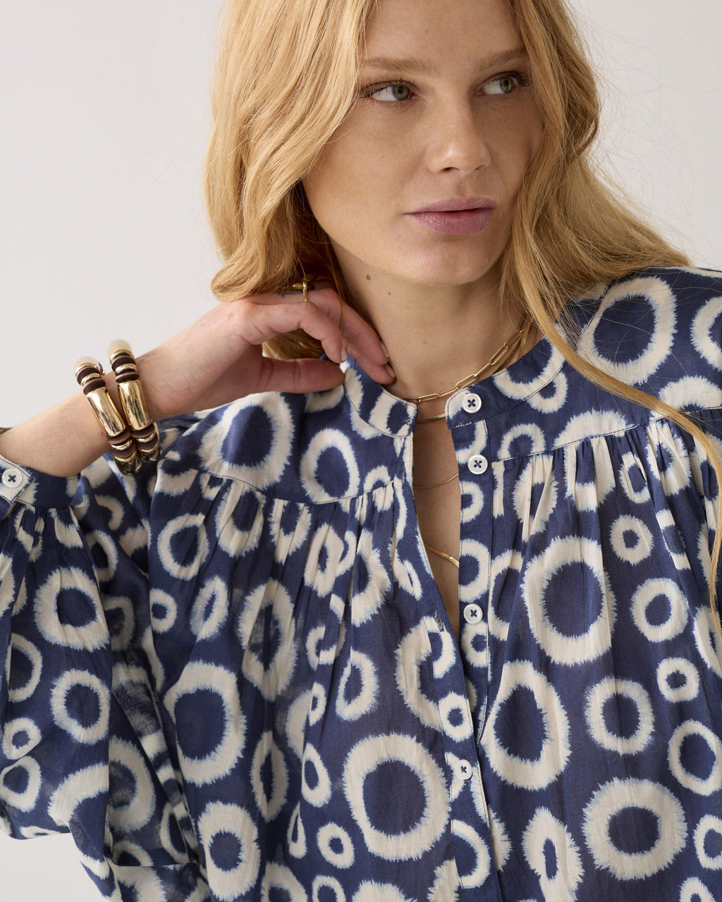 Blouse met vleermuismouw