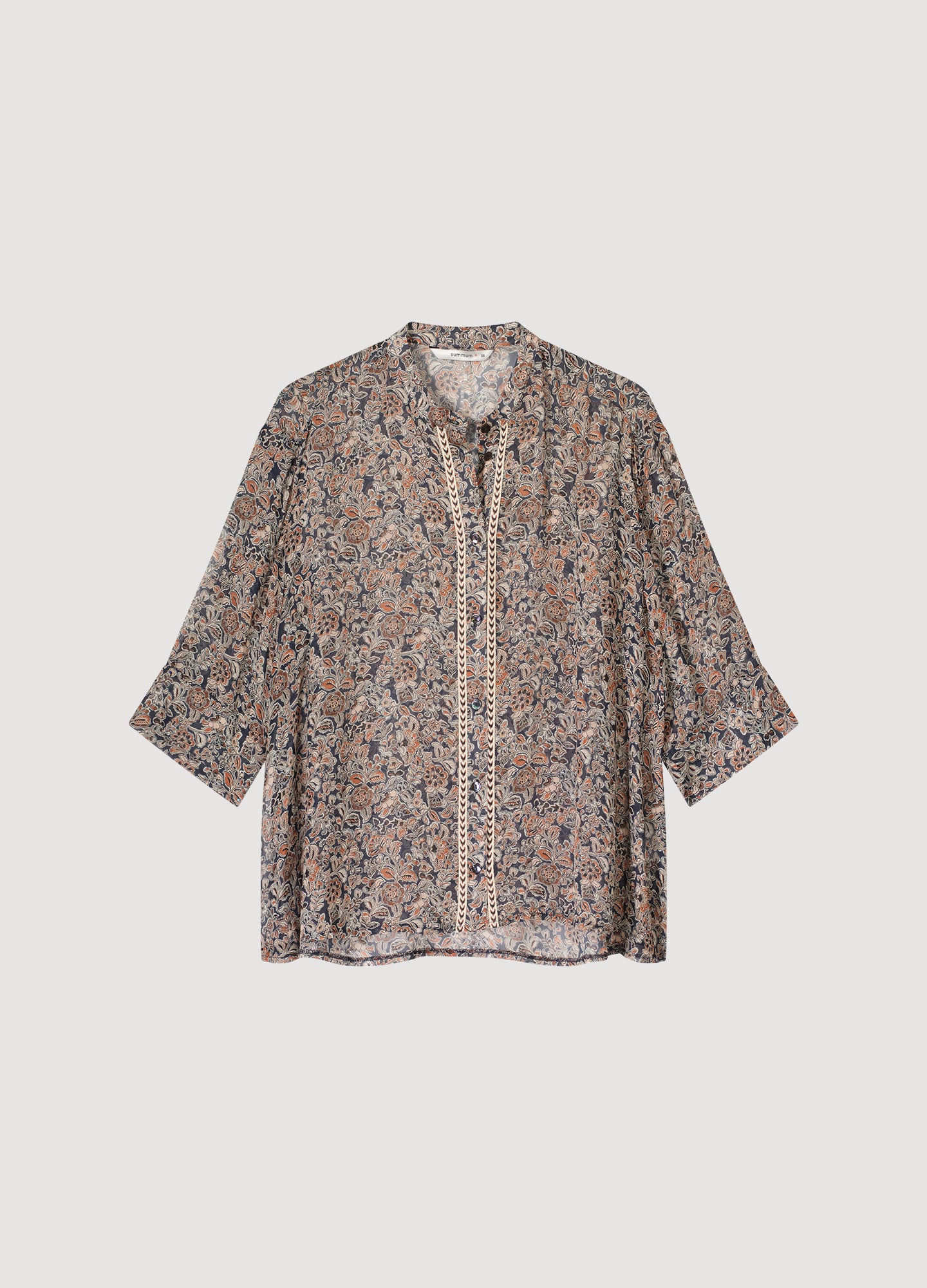 Transparante blouse bloemenprint